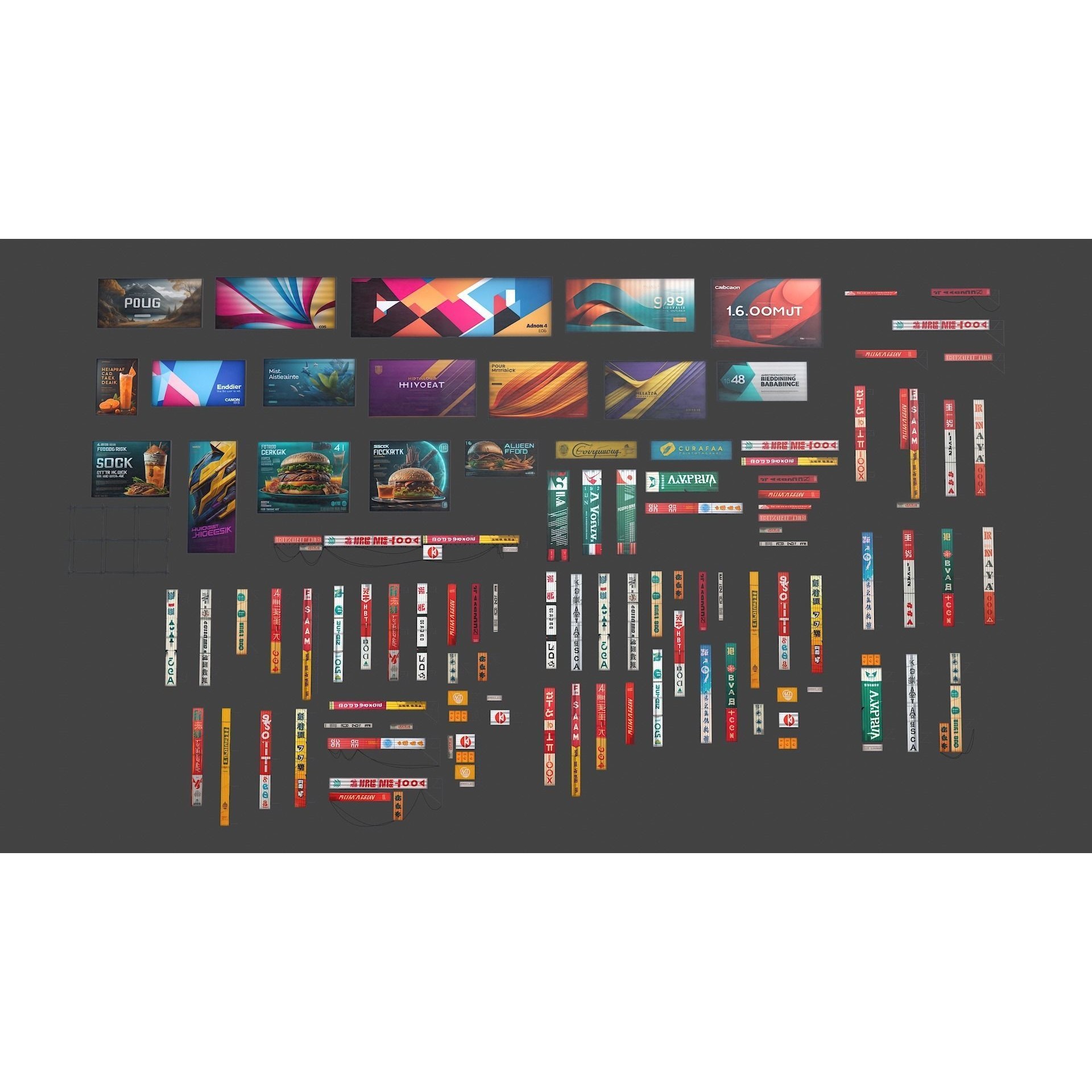 Cyberpunk City Asset Pack 3D Model – Low/Mid Poly Game Asset, PBR Textures - View 16