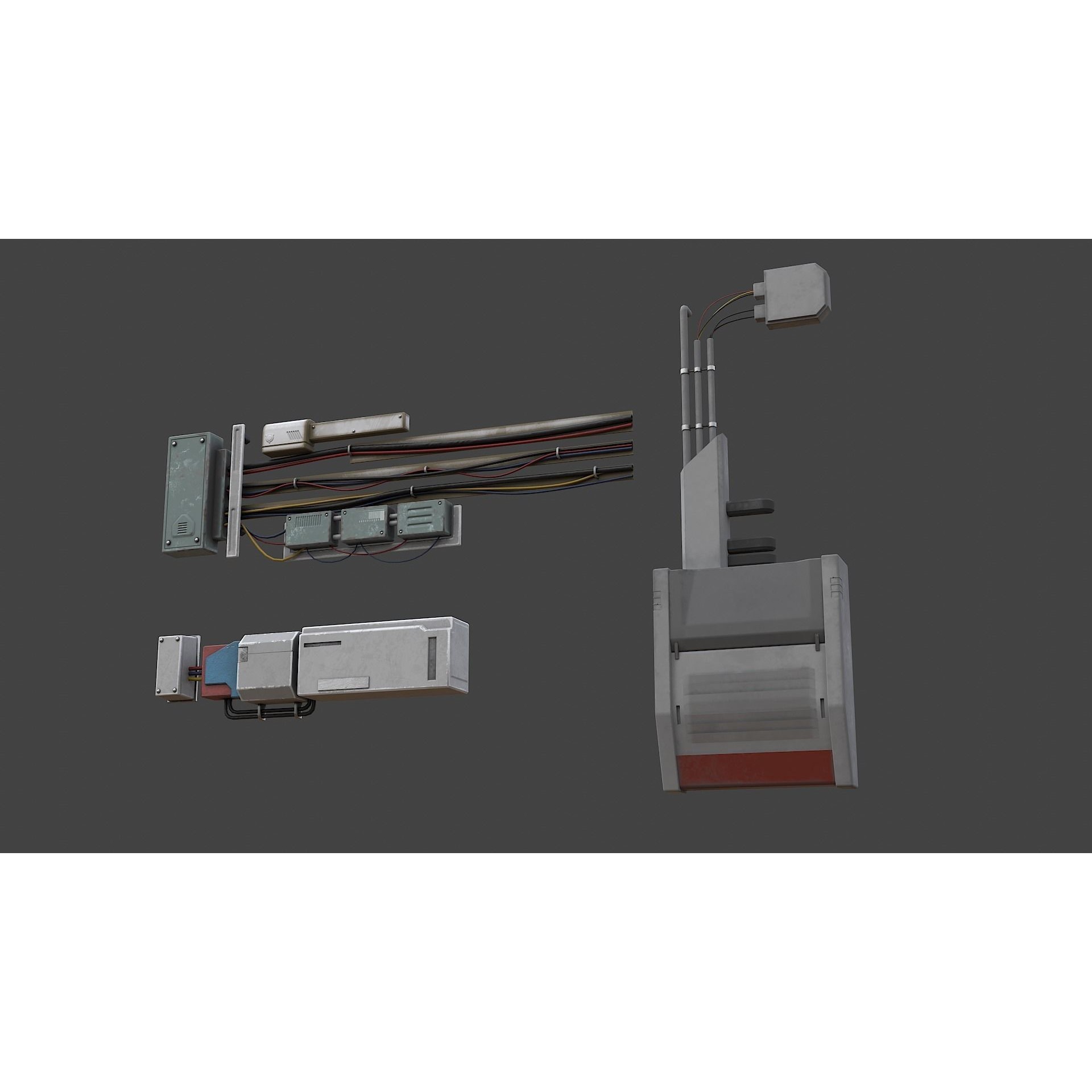 Cyberpunk City Asset Pack 3D Model – Low/Mid Poly Game Asset, PBR Textures - View 24