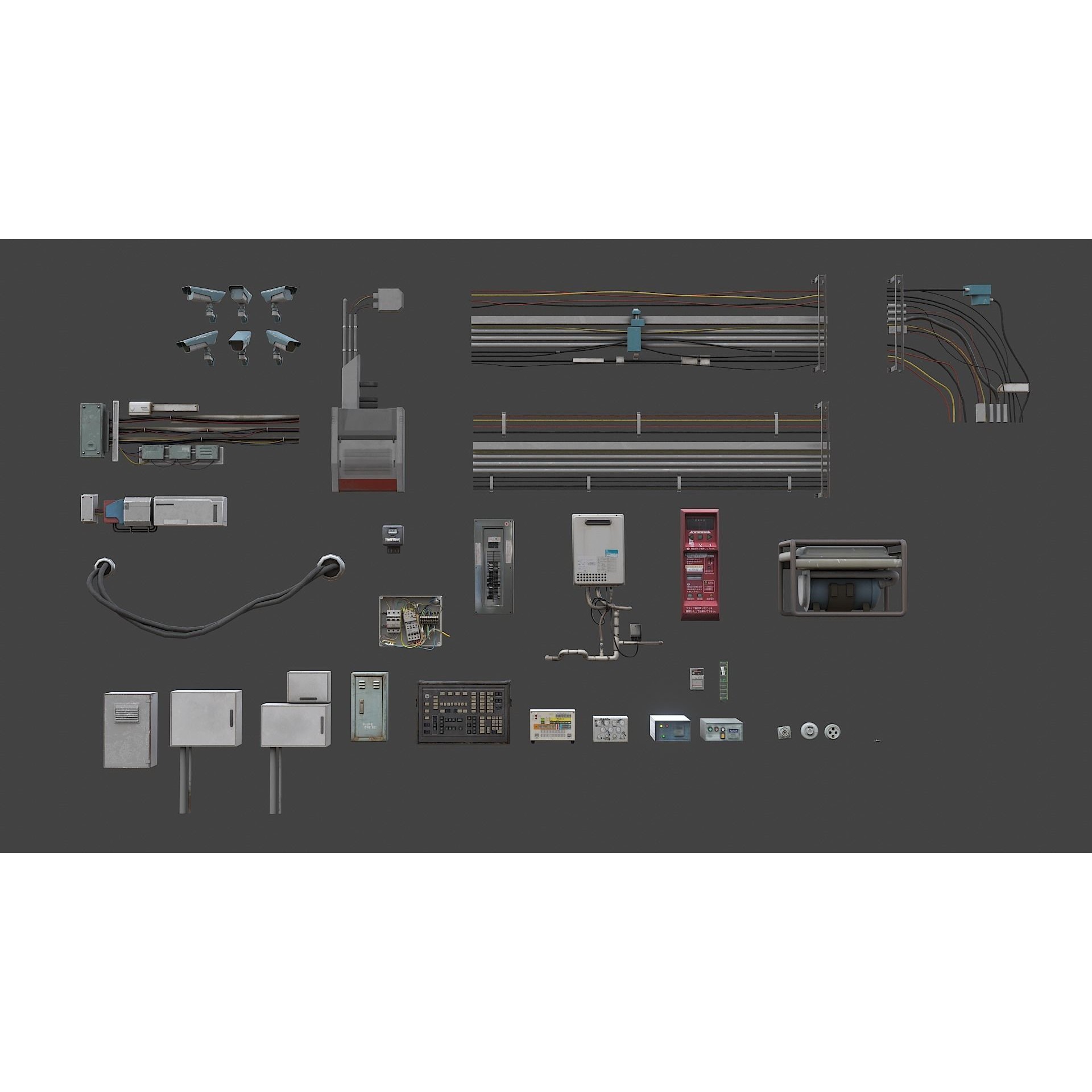 Cyberpunk City Asset Pack 3D Model – Low/Mid Poly Game Asset, PBR Textures - View 26