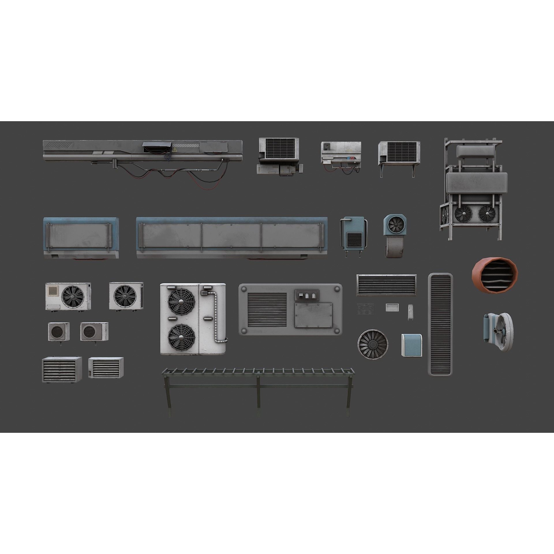Cyberpunk City Asset Pack 3D Model – Low/Mid Poly Game Asset, PBR Textures - View 30