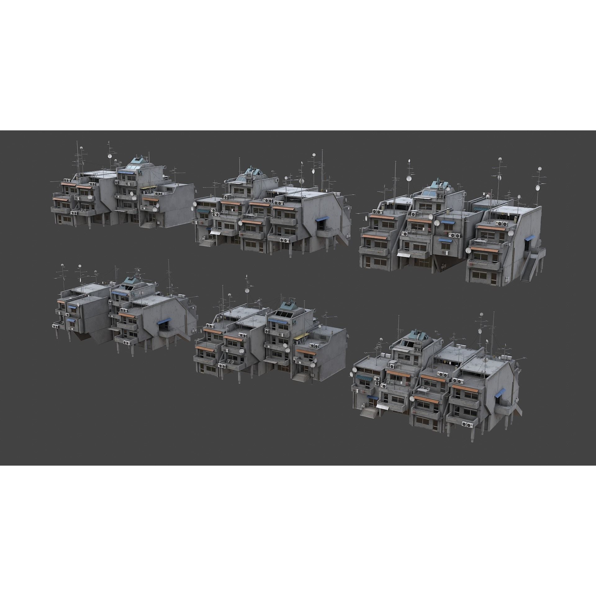 Cyberpunk City Asset Pack 3D Model – Low/Mid Poly Game Asset, PBR Textures - View 34