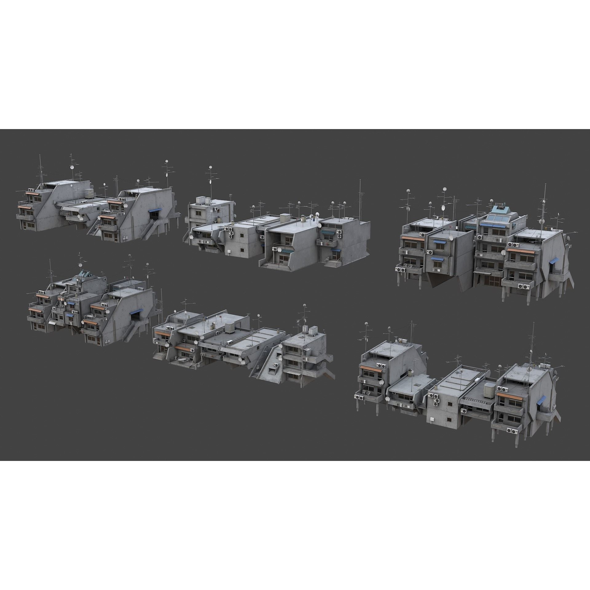 Cyberpunk City Asset Pack 3D Model – Low/Mid Poly Game Asset, PBR Textures - View 35