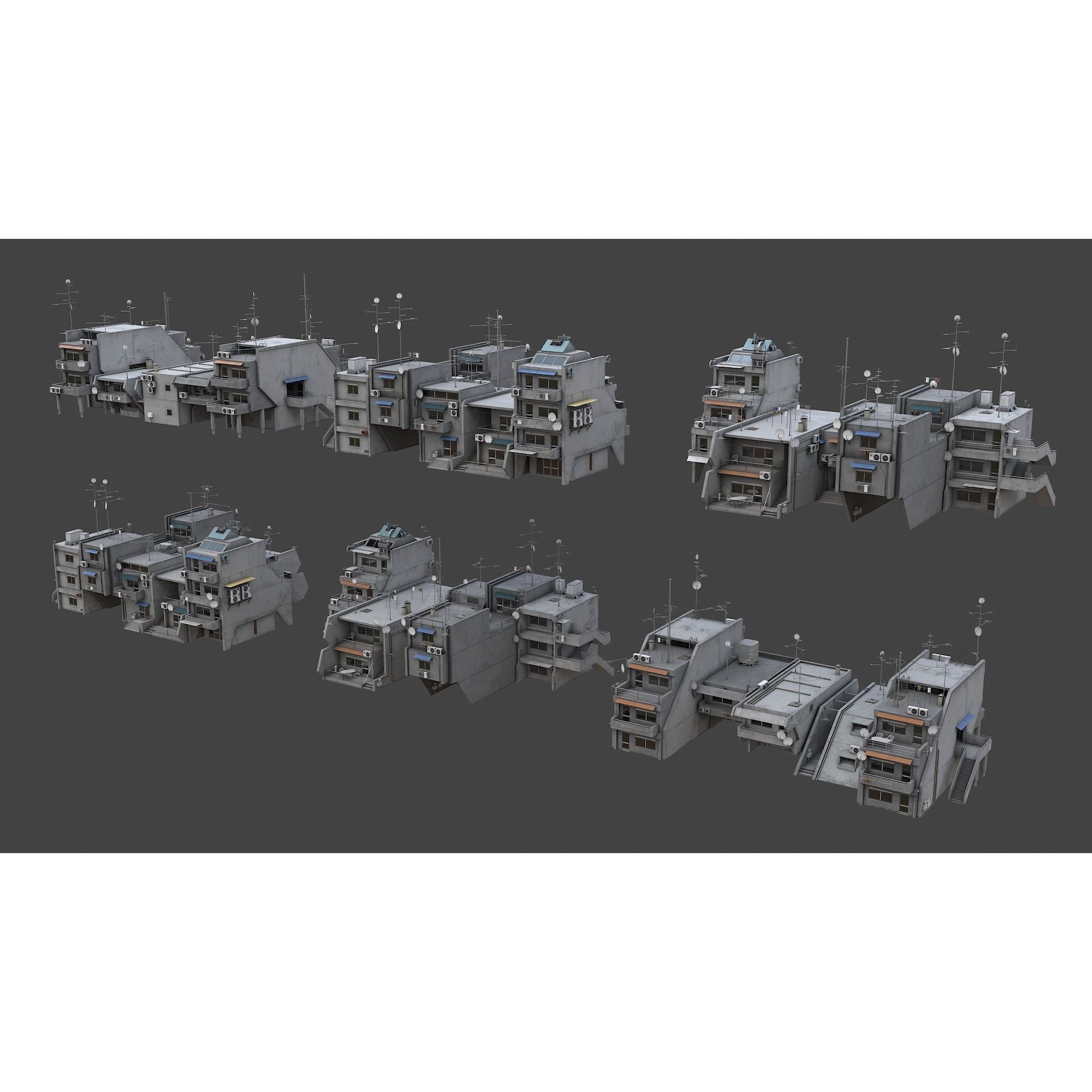 Cyberpunk City Asset Pack 3D Model – Low/Mid Poly Game Asset, PBR Textures - View 36