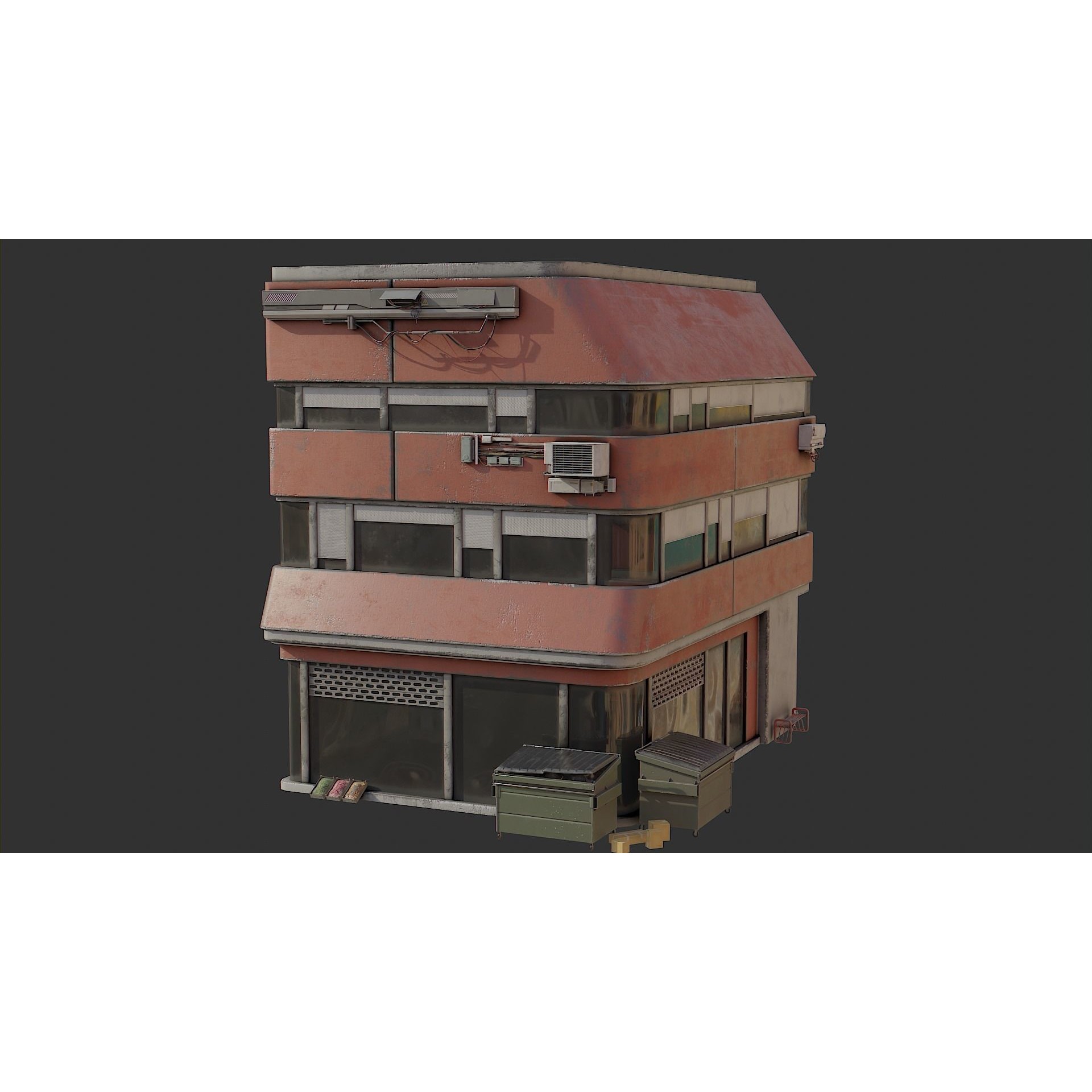 Cyberpunk City Asset Pack 3D Model – Low/Mid Poly Game Asset, PBR Textures - View 7