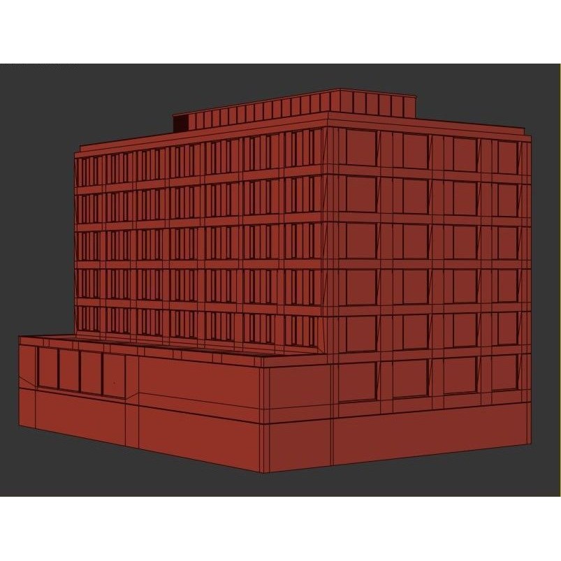 Office Building 3D Model – Contemporary Architecture with Interior Details