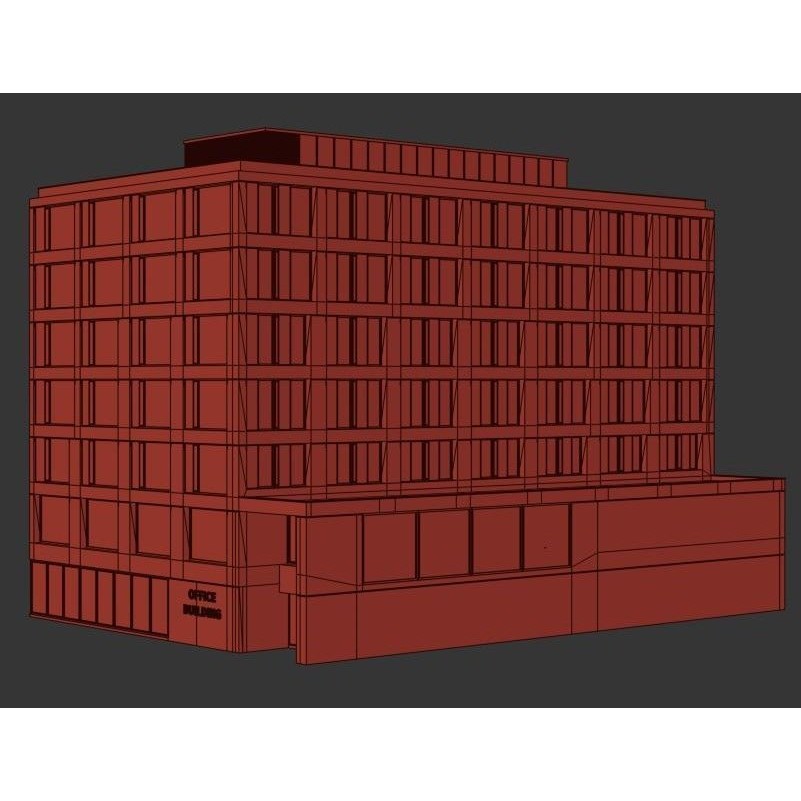 Office Building 3D Model – Contemporary Architecture with Interior Details - View 8