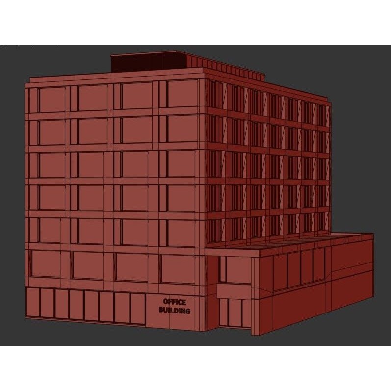 Office Building 3D Model – Contemporary Architecture with Interior Details - View 9