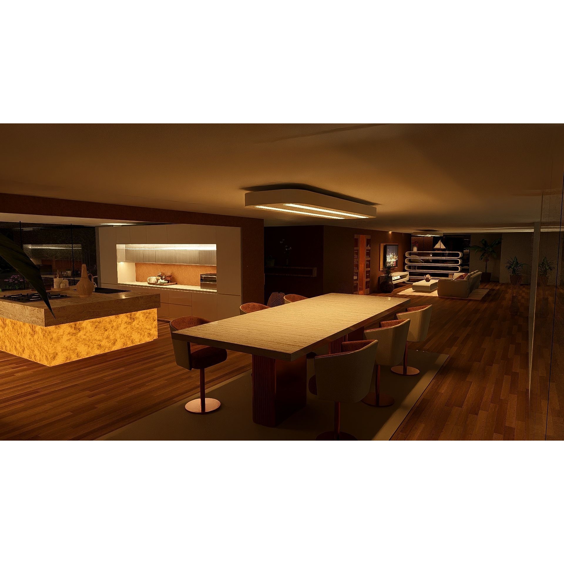 Modern Villa 3D Model – Minimalist Concrete Architecture with Luxury Landscape - View 17