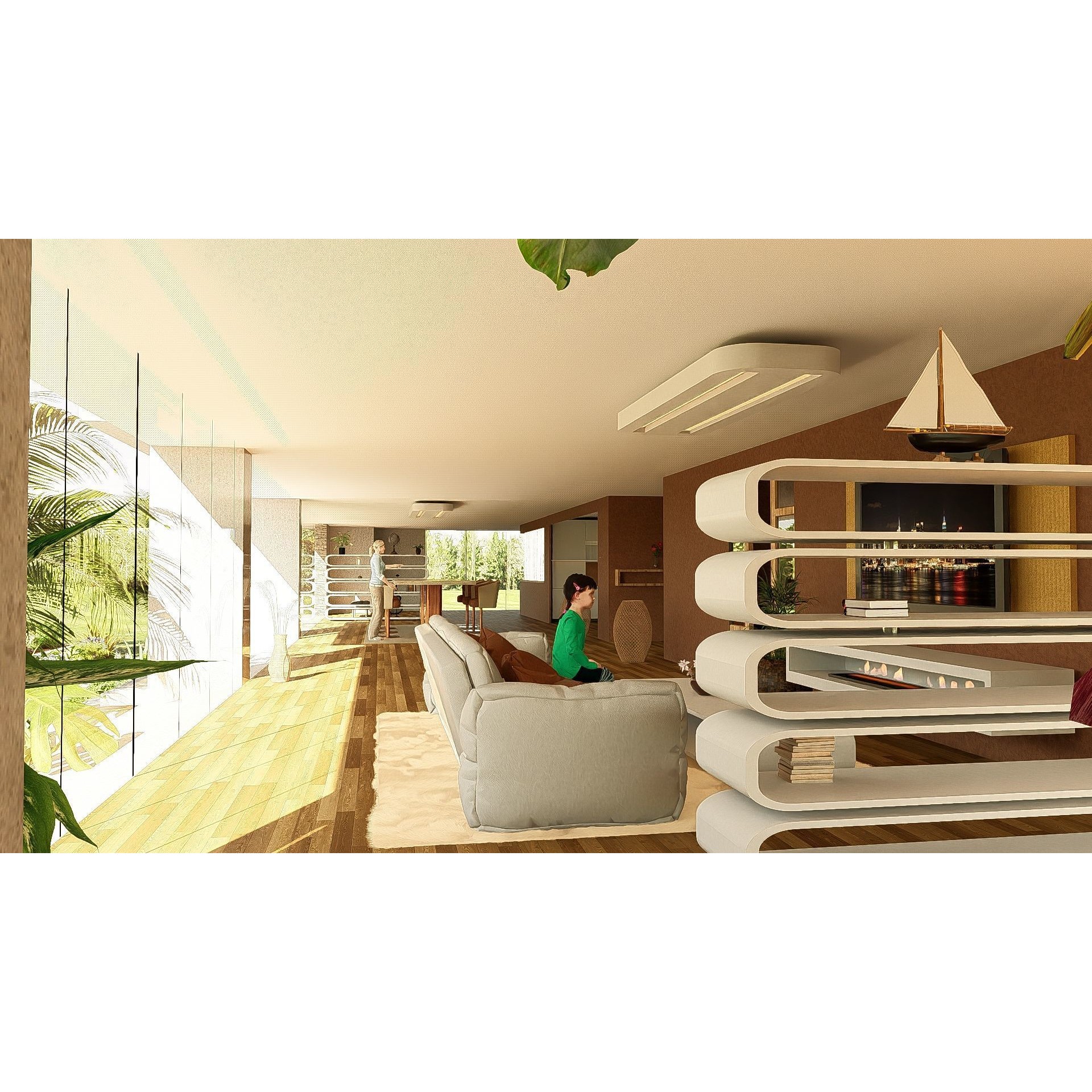 Modern Villa 3D Model – Minimalist Concrete Architecture with Luxury Landscape - View 20