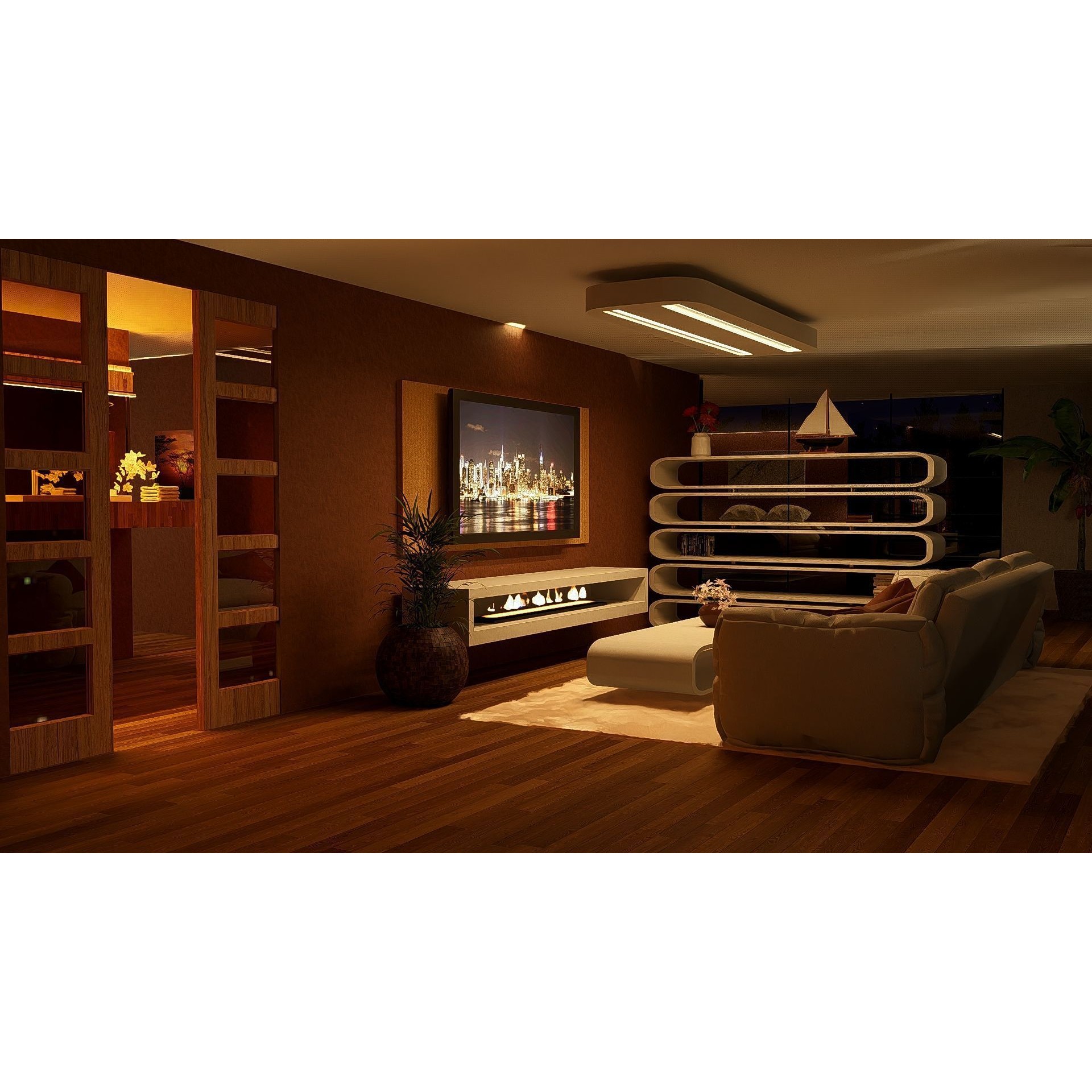 Modern Villa 3D Model – Minimalist Concrete Architecture with Luxury Landscape - View 21