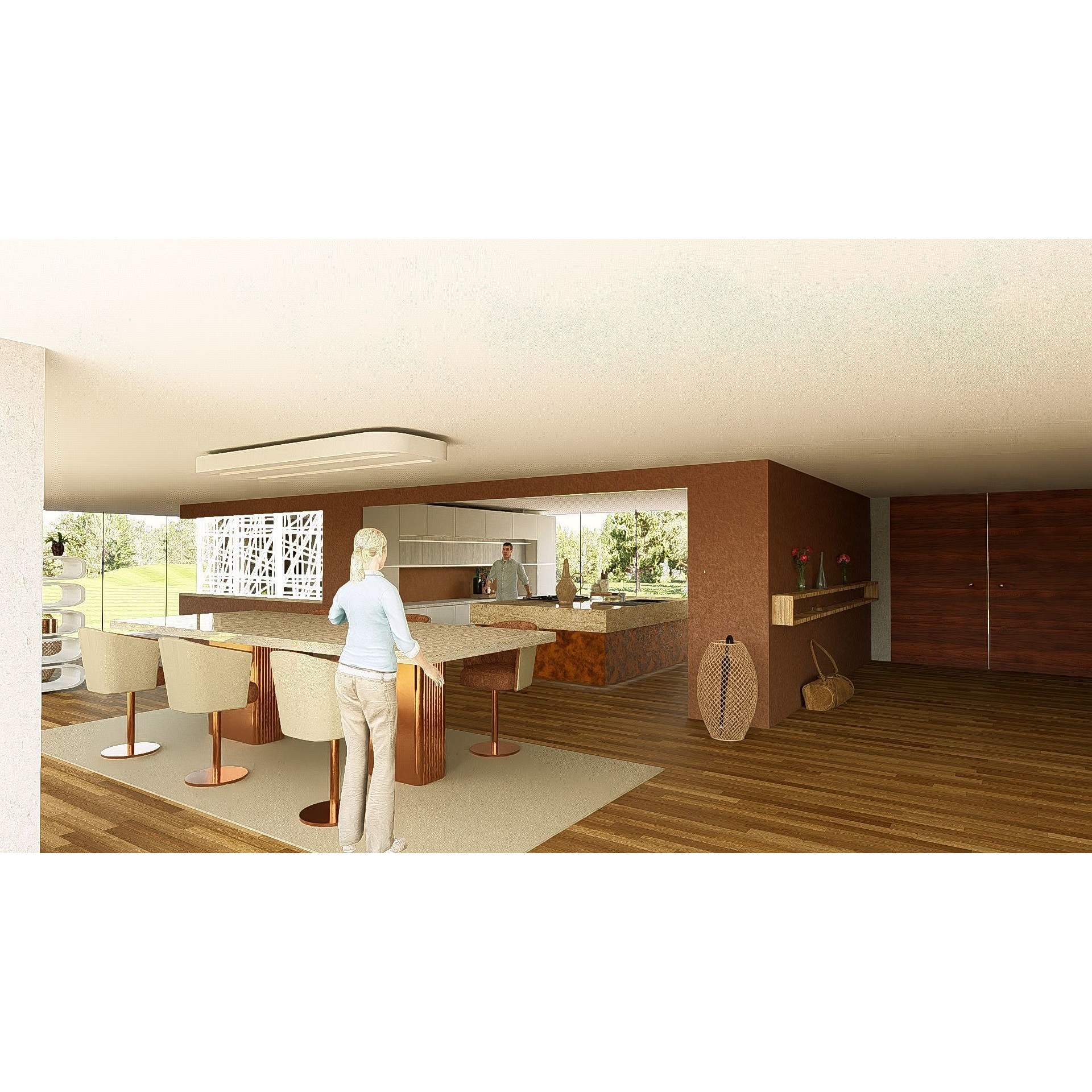 Modern Villa 3D Model – Minimalist Concrete Architecture with Luxury Landscape - View 22