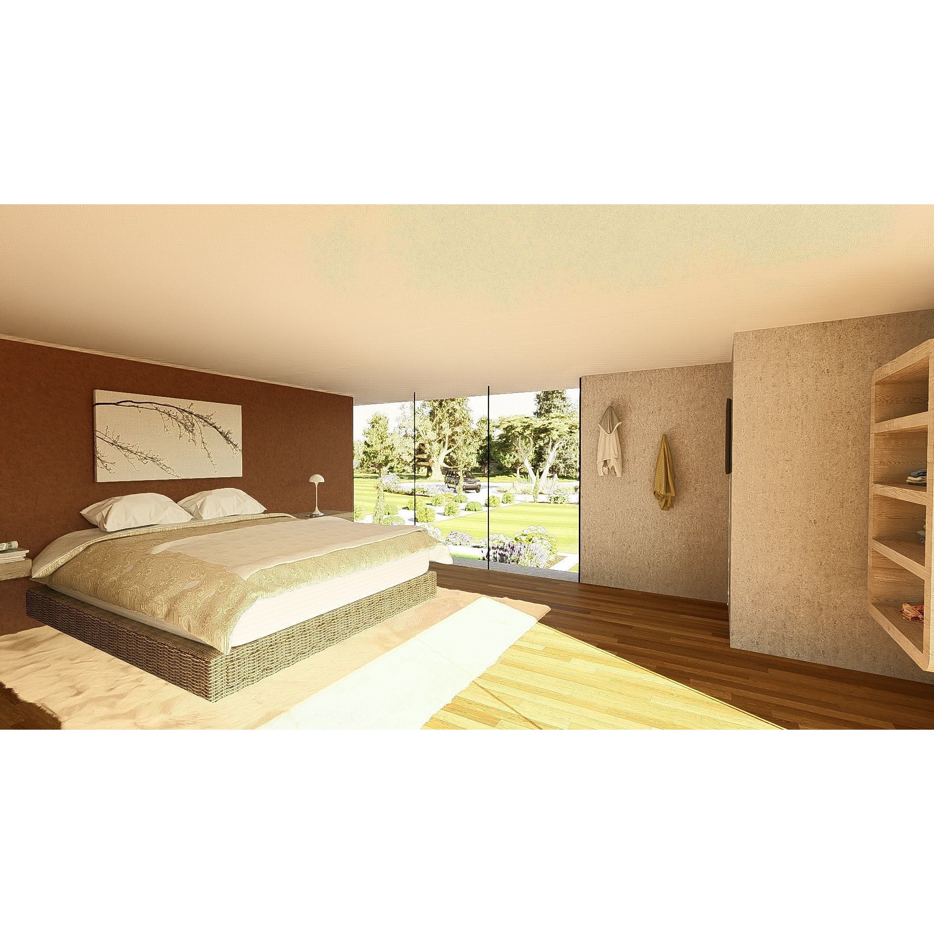 Modern Villa 3D Model – Minimalist Concrete Architecture with Luxury Landscape - View 23