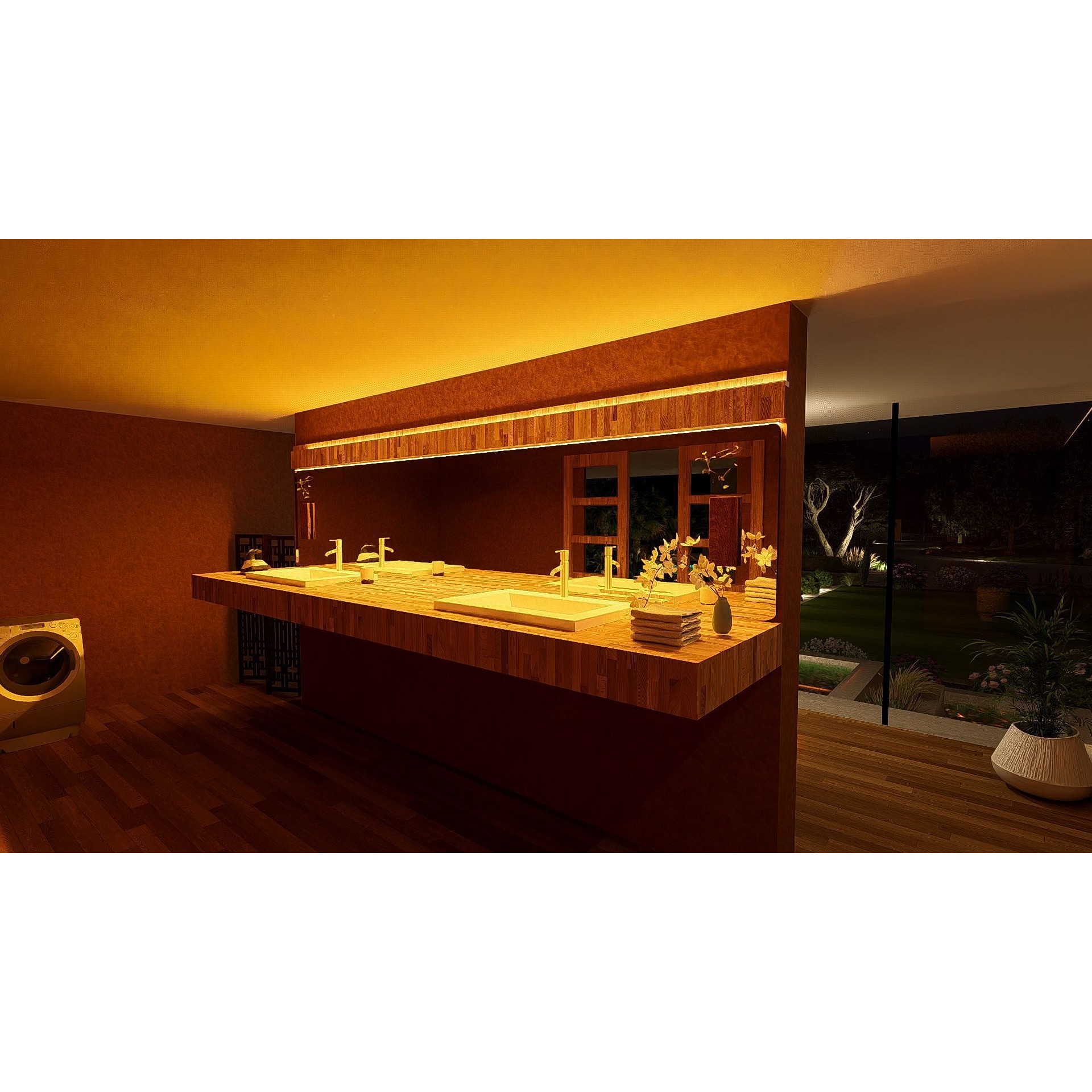 Modern Villa 3D Model – Minimalist Concrete Architecture with Luxury Landscape - View 24