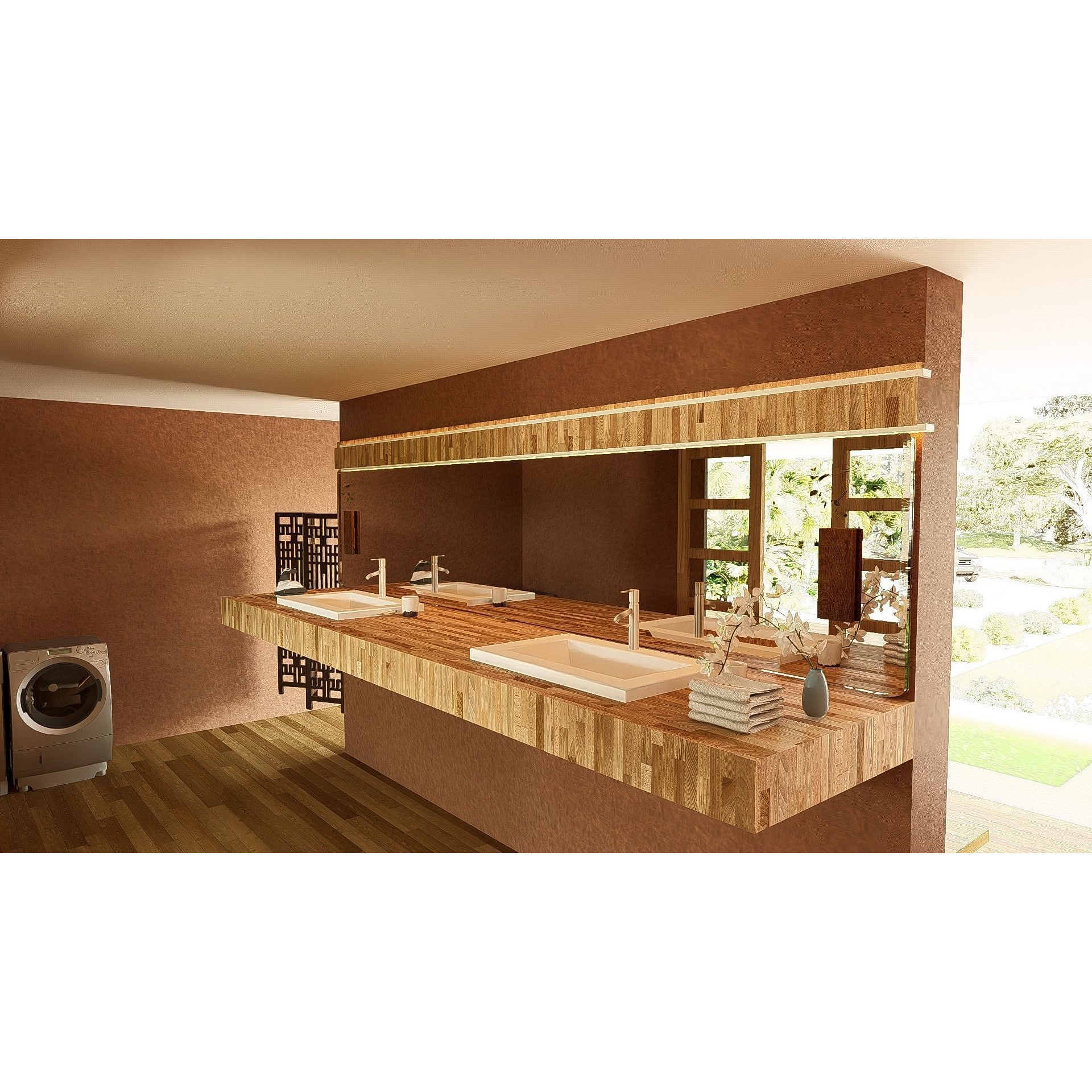 Modern Villa 3D Model – Minimalist Concrete Architecture with Luxury Landscape - View 25