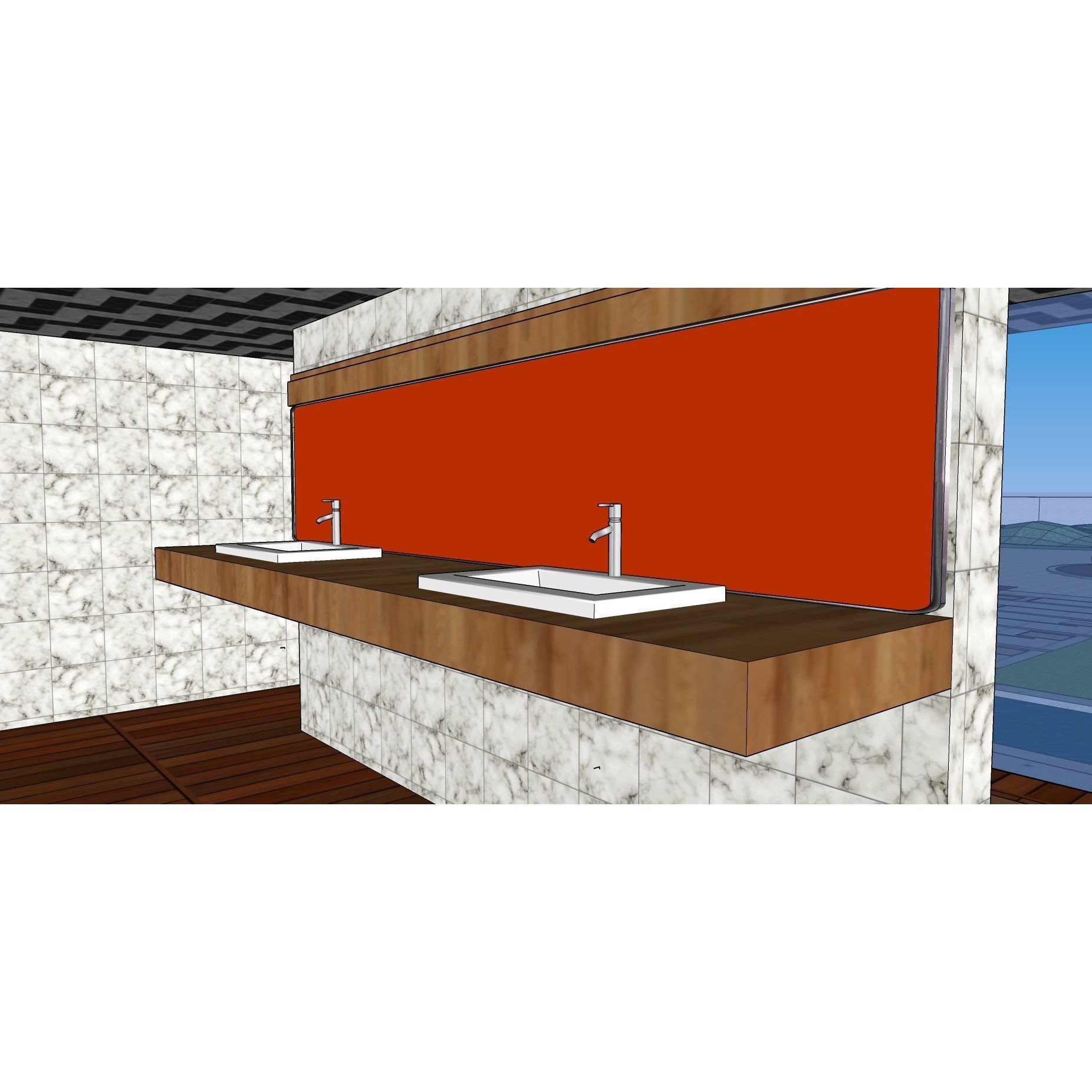 Modern Villa 3D Model – Minimalist Concrete Architecture with Luxury Landscape - View 51