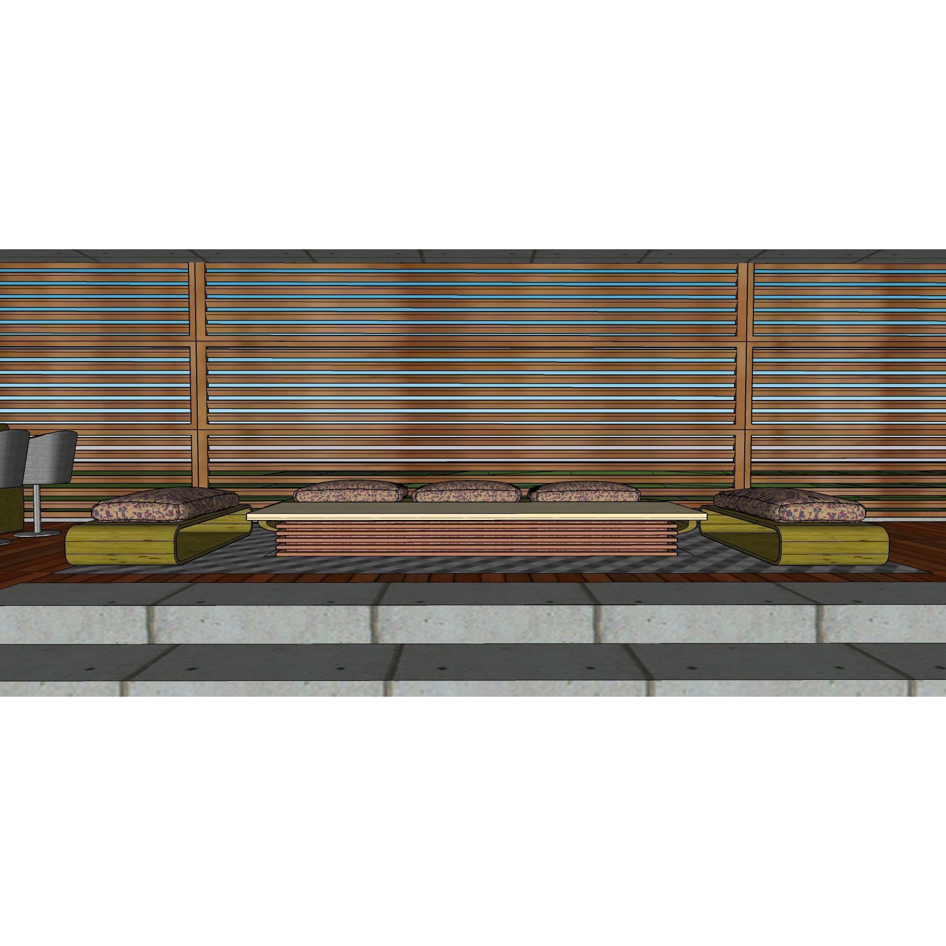 Modern Villa 3D Model – Minimalist Concrete Architecture with Luxury Landscape - View 52