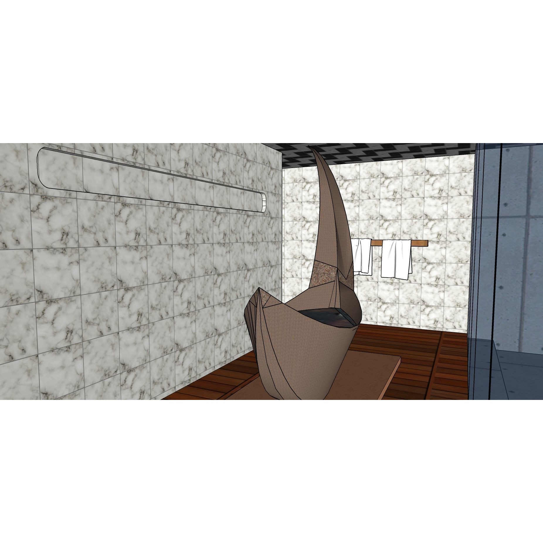 Modern Villa 3D Model – Minimalist Concrete Architecture with Luxury Landscape - View 59