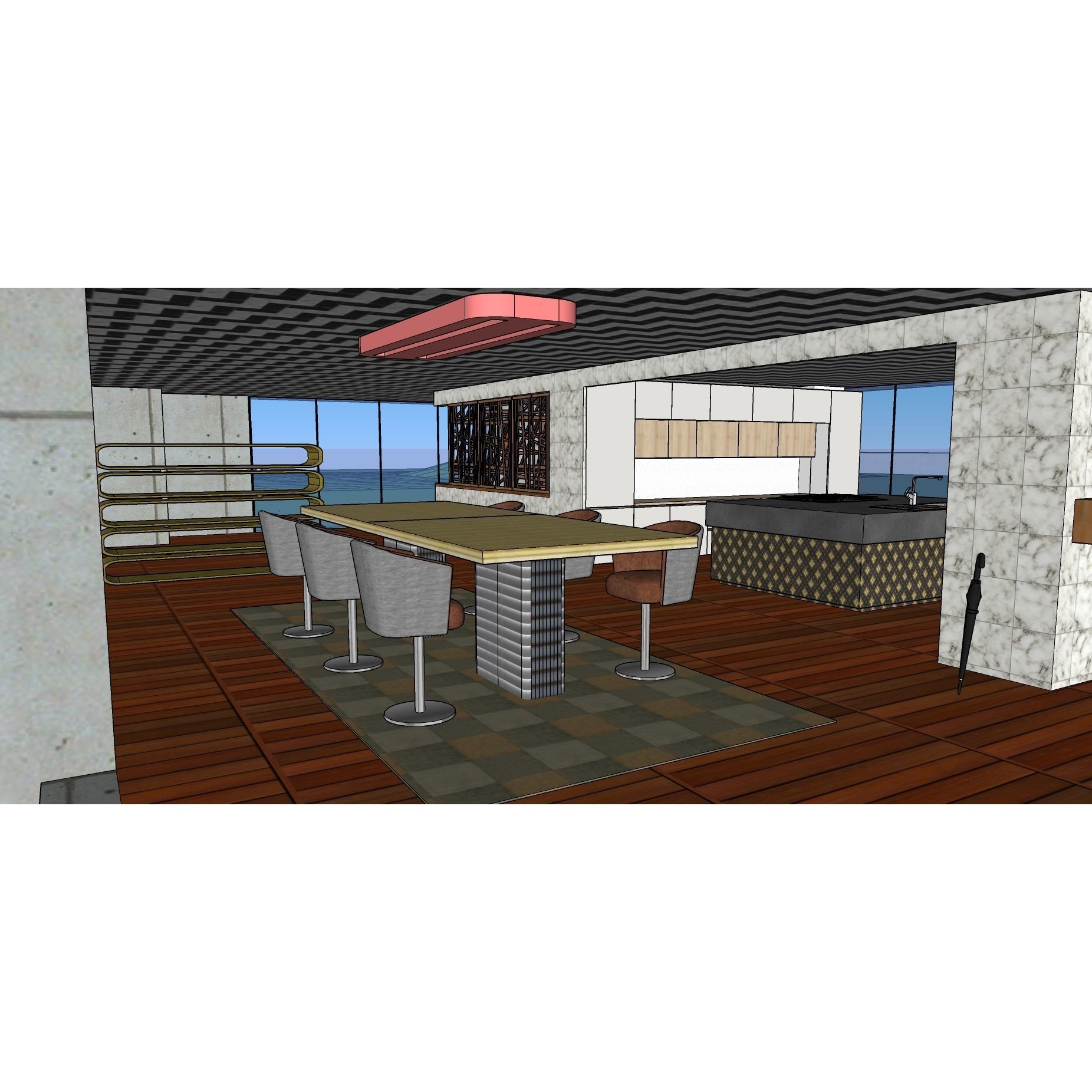 Modern Villa 3D Model – Minimalist Concrete Architecture with Luxury Landscape - View 61