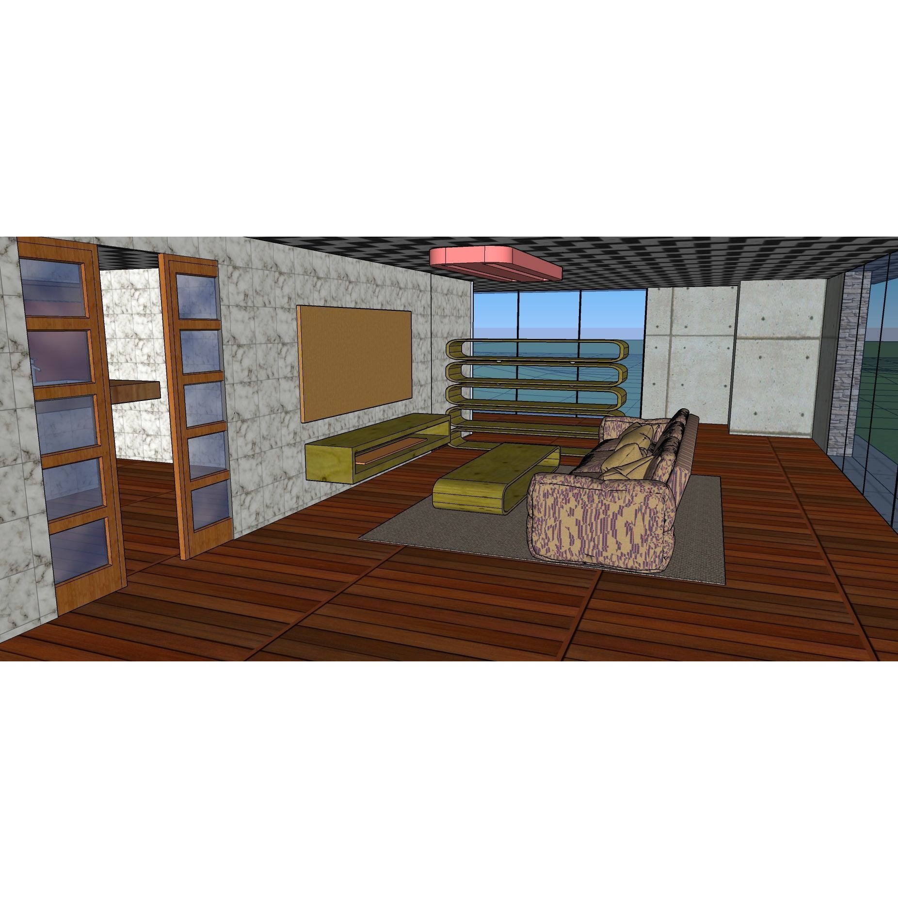 Modern Villa 3D Model – Minimalist Concrete Architecture with Luxury Landscape - View 65