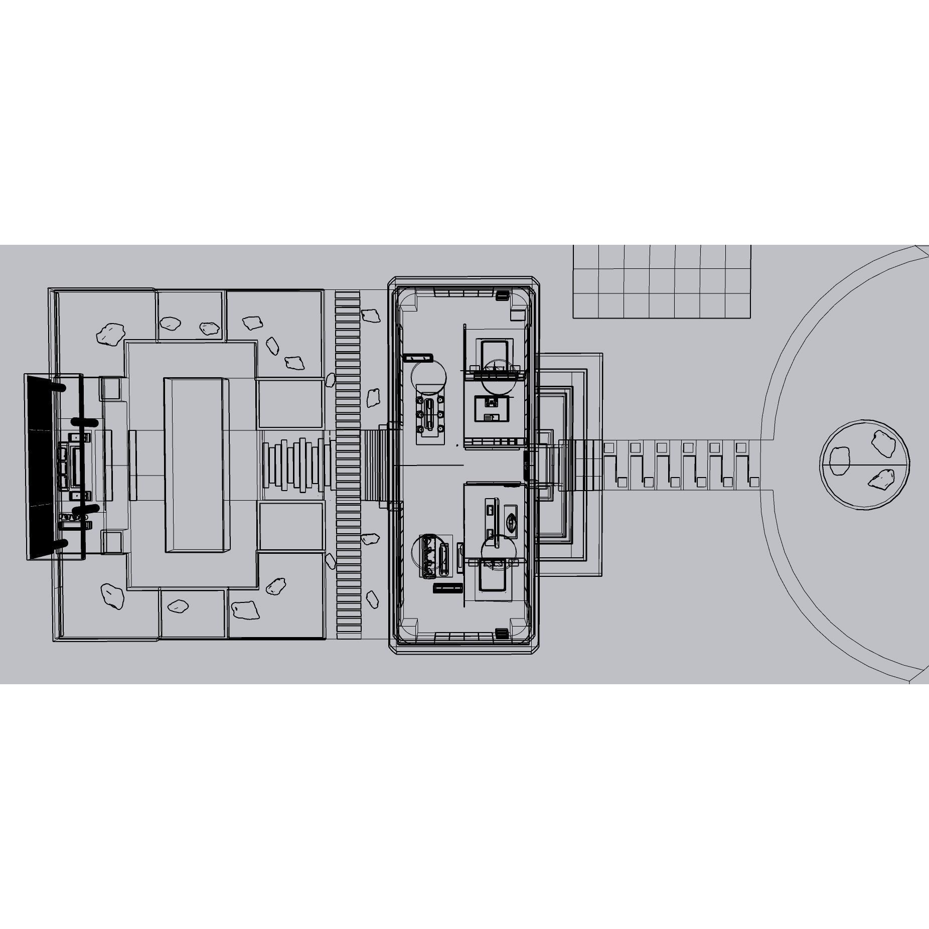 Modern Villa 3D Model – Minimalist Concrete Architecture with Luxury Landscape - View 74