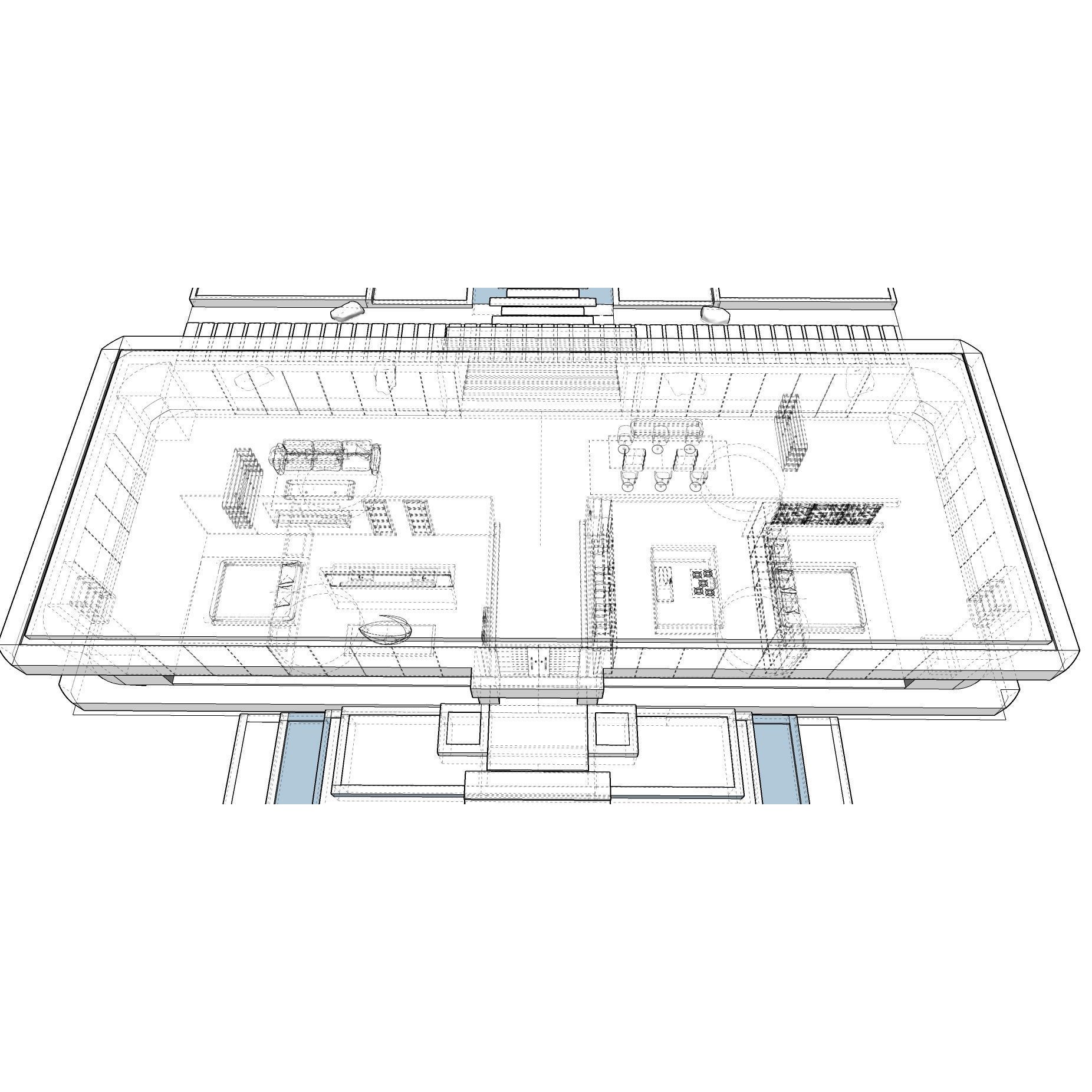 Modern Villa 3D Model – Minimalist Concrete Architecture with Luxury Landscape - View 78