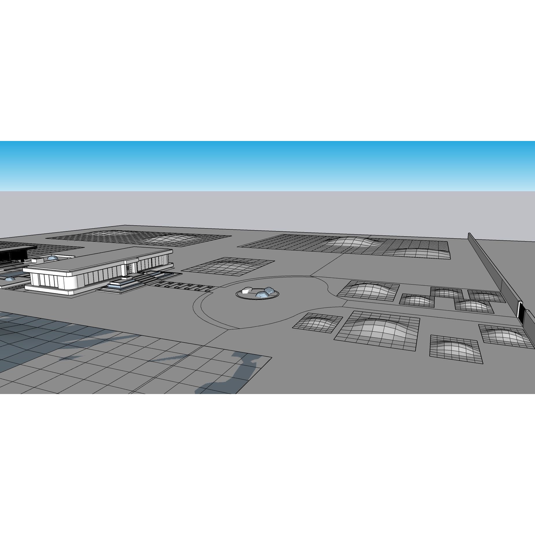 Modern Villa 3D Model – Minimalist Concrete Architecture with Luxury Landscape - View 80