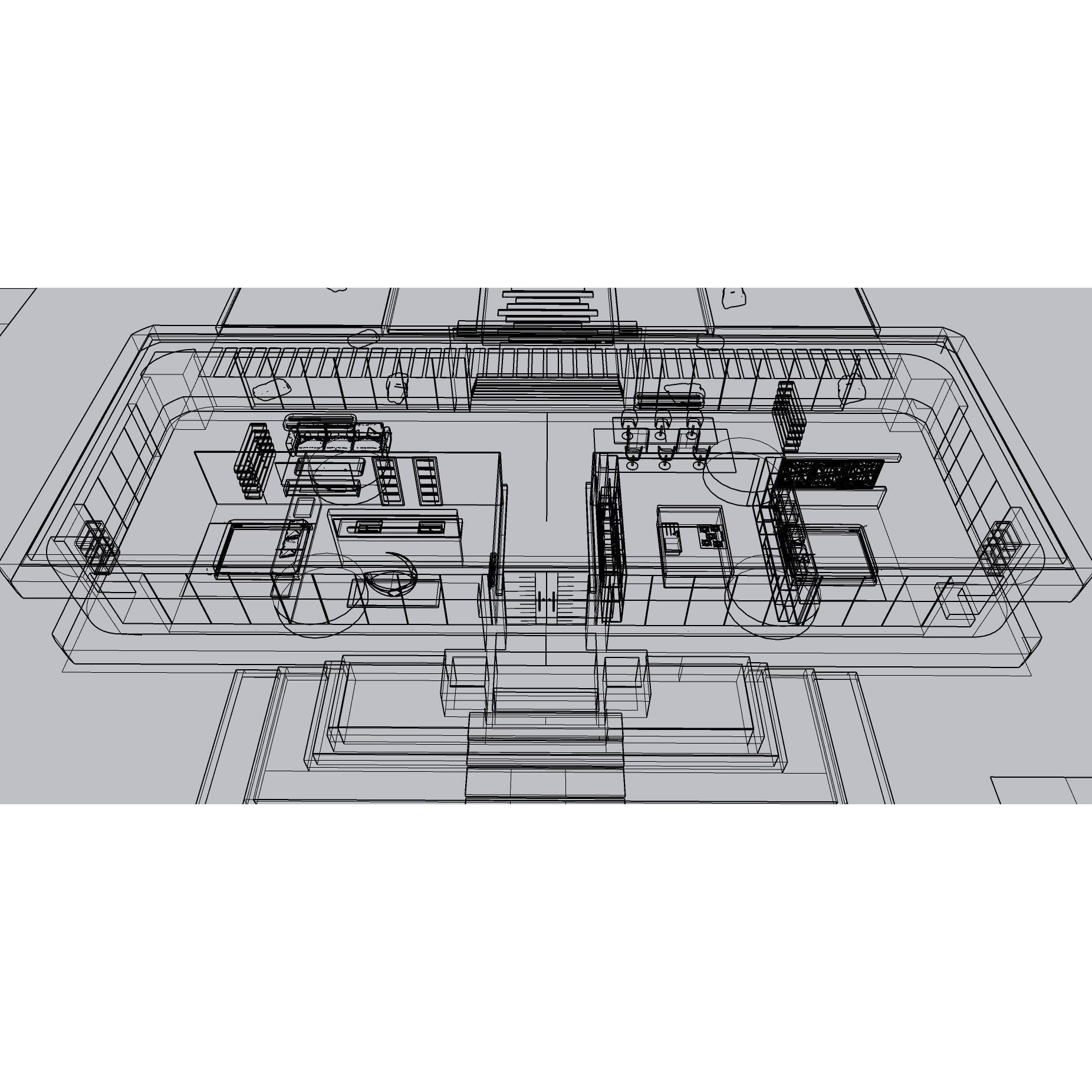 Modern Villa 3D Model – Minimalist Concrete Architecture with Luxury Landscape - View 82