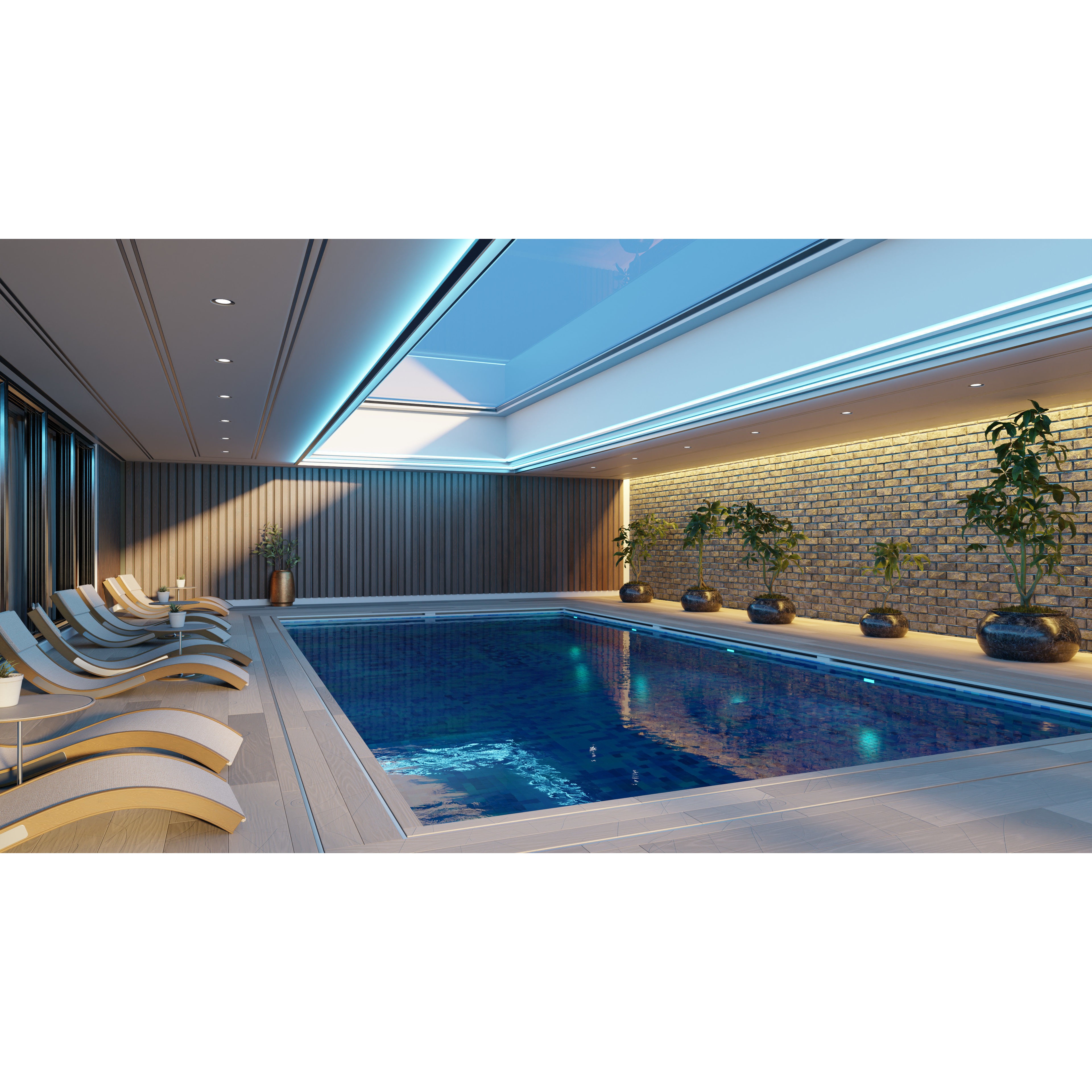 Ultramodern Luxury Swimming Pool 3D Model – High Poly, PBR, Blender, FBX, OBJ - View 4
