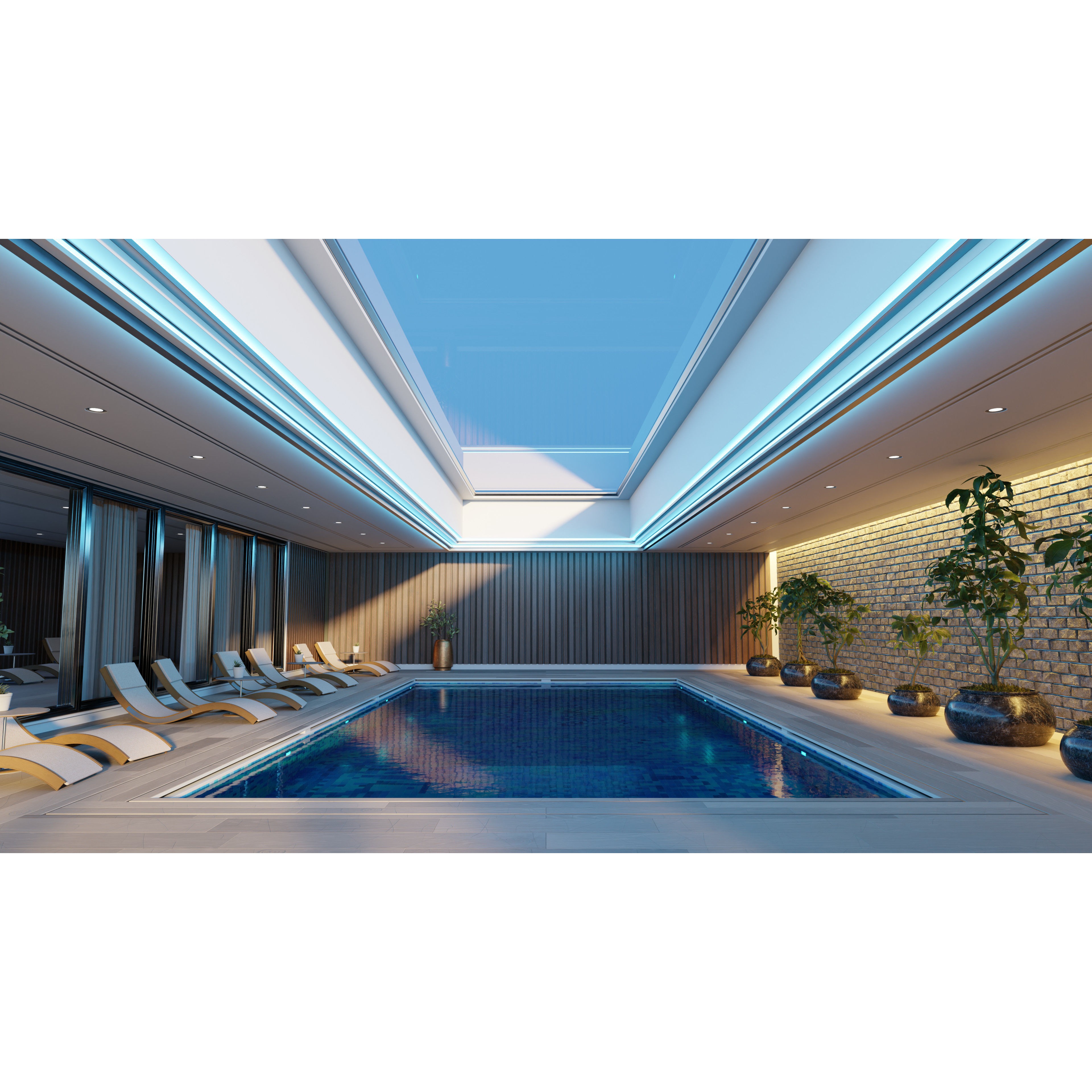 Ultramodern Luxury Swimming Pool 3D Model – High Poly, PBR, Blender, FBX, OBJ - View 5