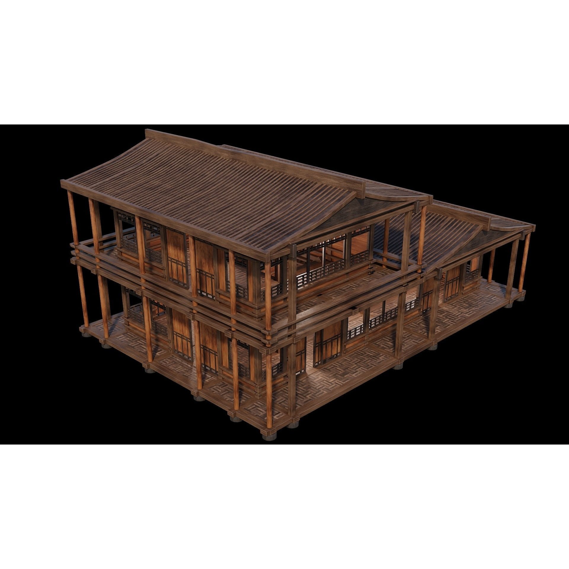 Medieval Houses 3D Model – Low Poly Game Ready with 4K Textures - View 11