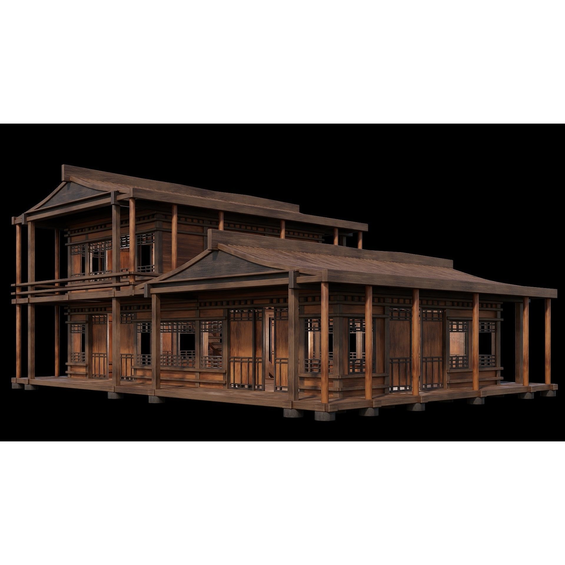 Medieval Houses 3D Model – Low Poly Game Ready with 4K Textures - View 13