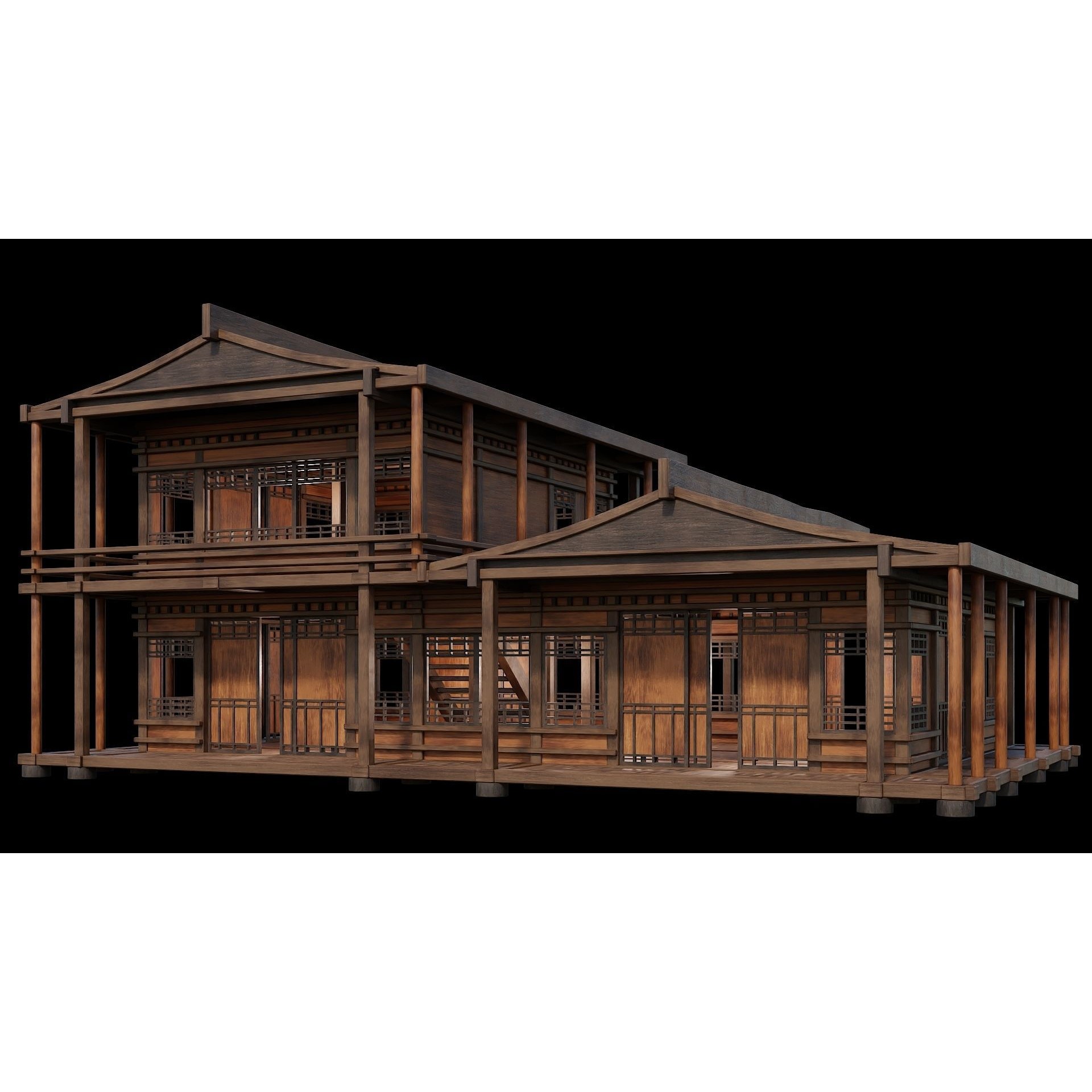 Medieval Houses 3D Model – Low Poly Game Ready with 4K Textures - View 15