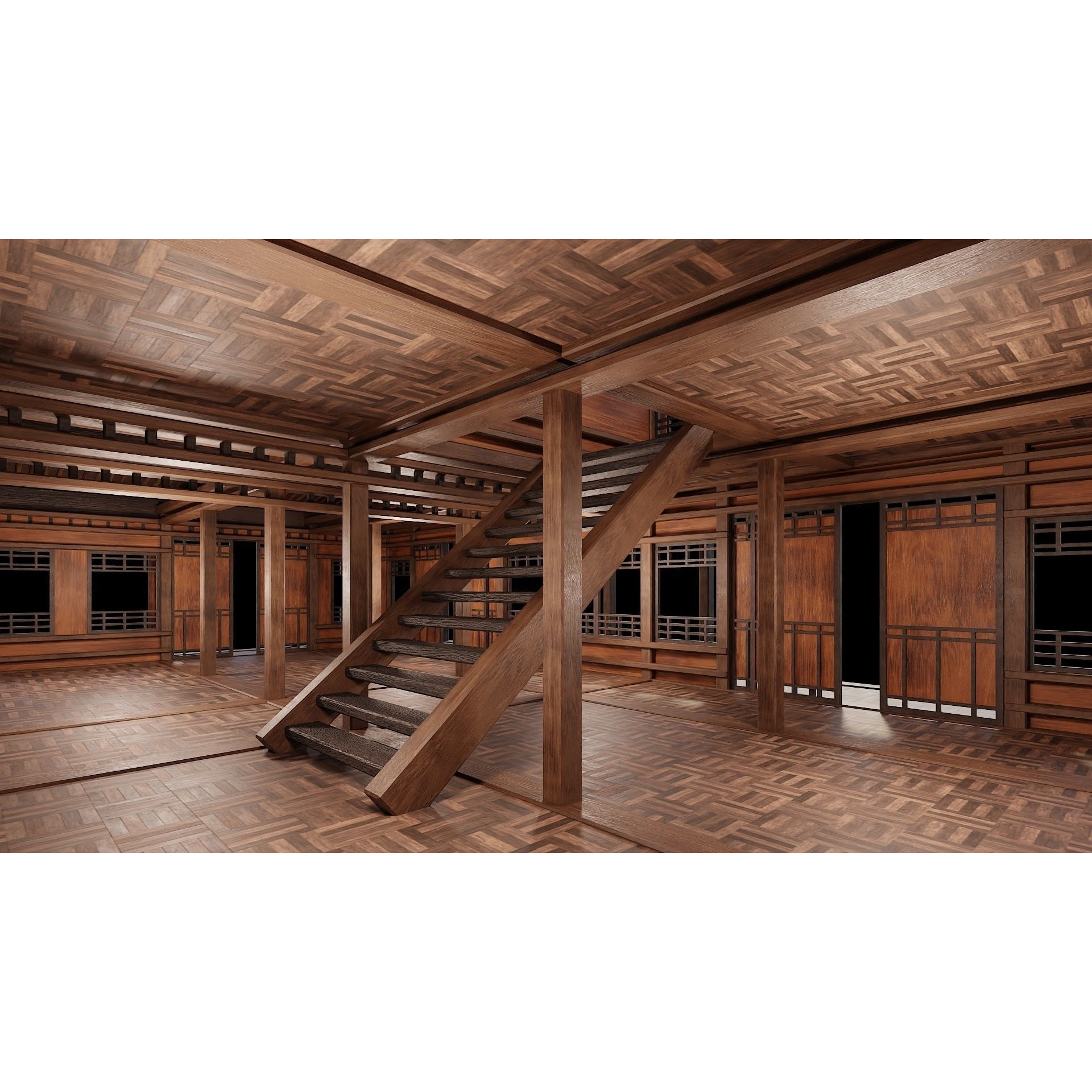 Medieval Houses 3D Model – Low Poly Game Ready with 4K Textures - View 8