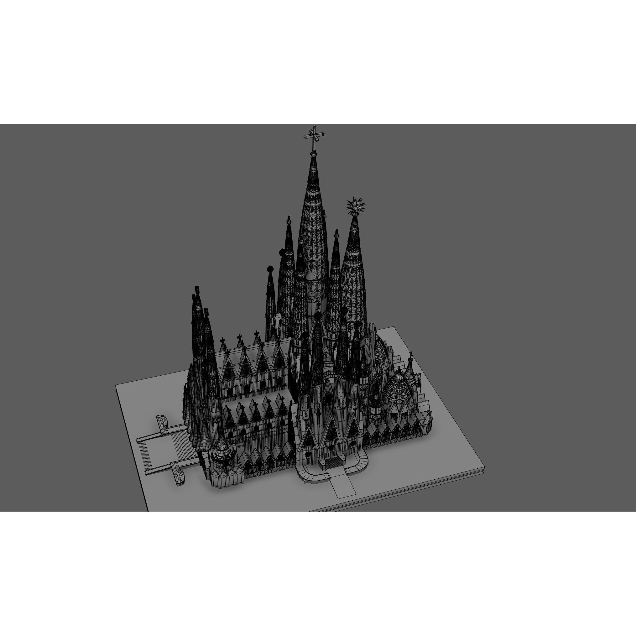 Sagrada Familia - Game-Ready 3D Model