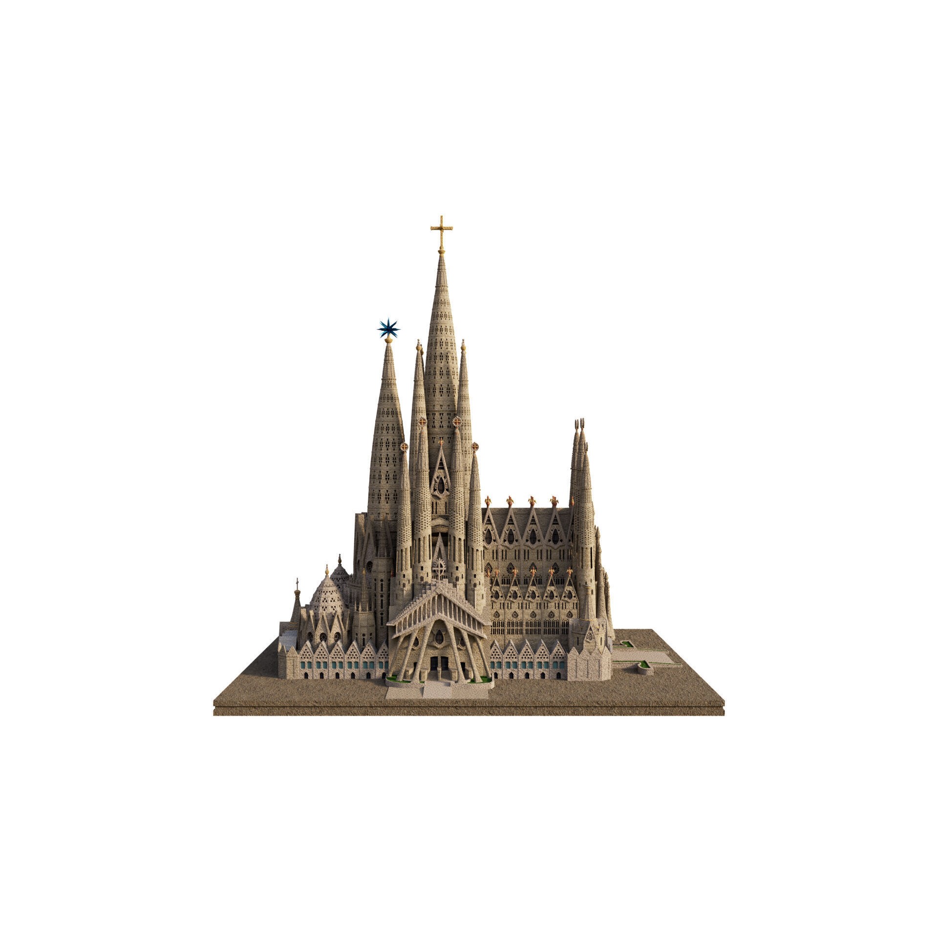 Sagrada Familia - Game-Ready 3D Model - View 10