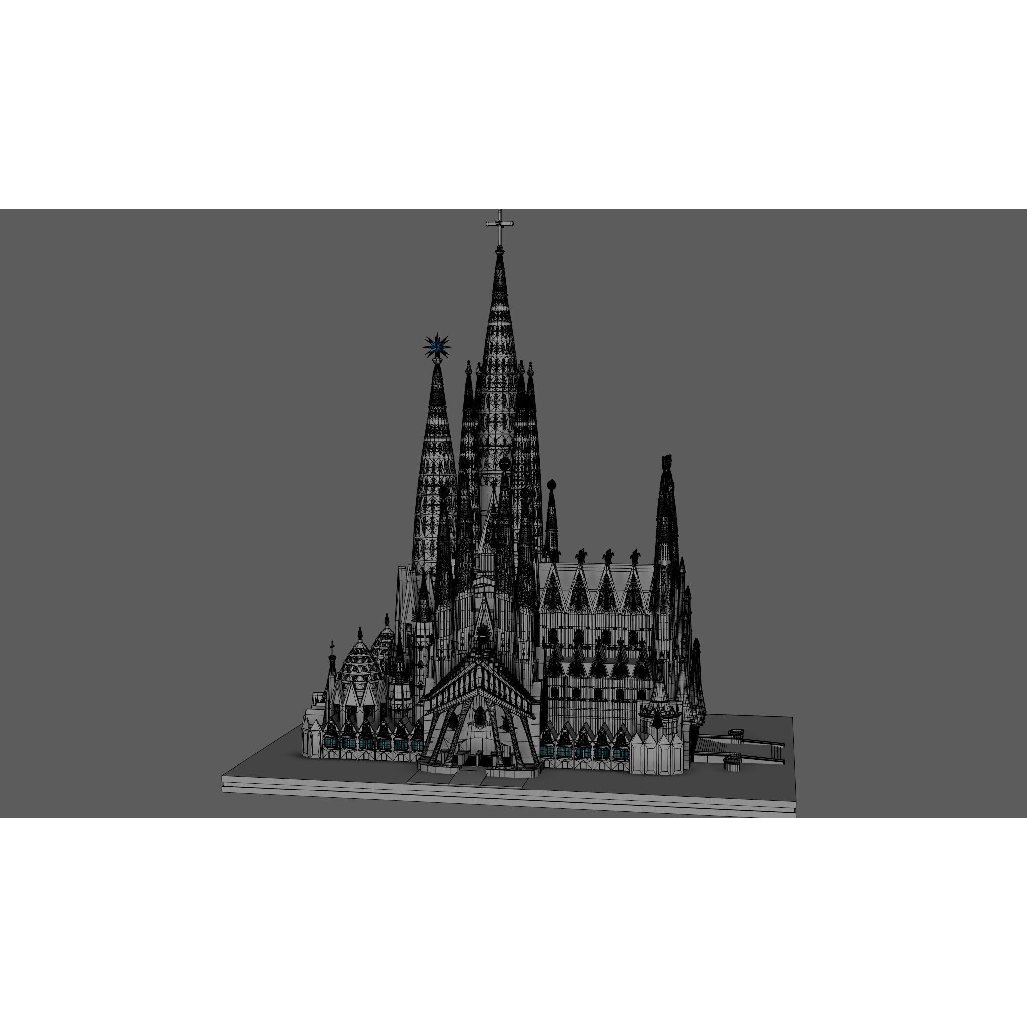 Sagrada Familia - Game-Ready 3D Model - View 13