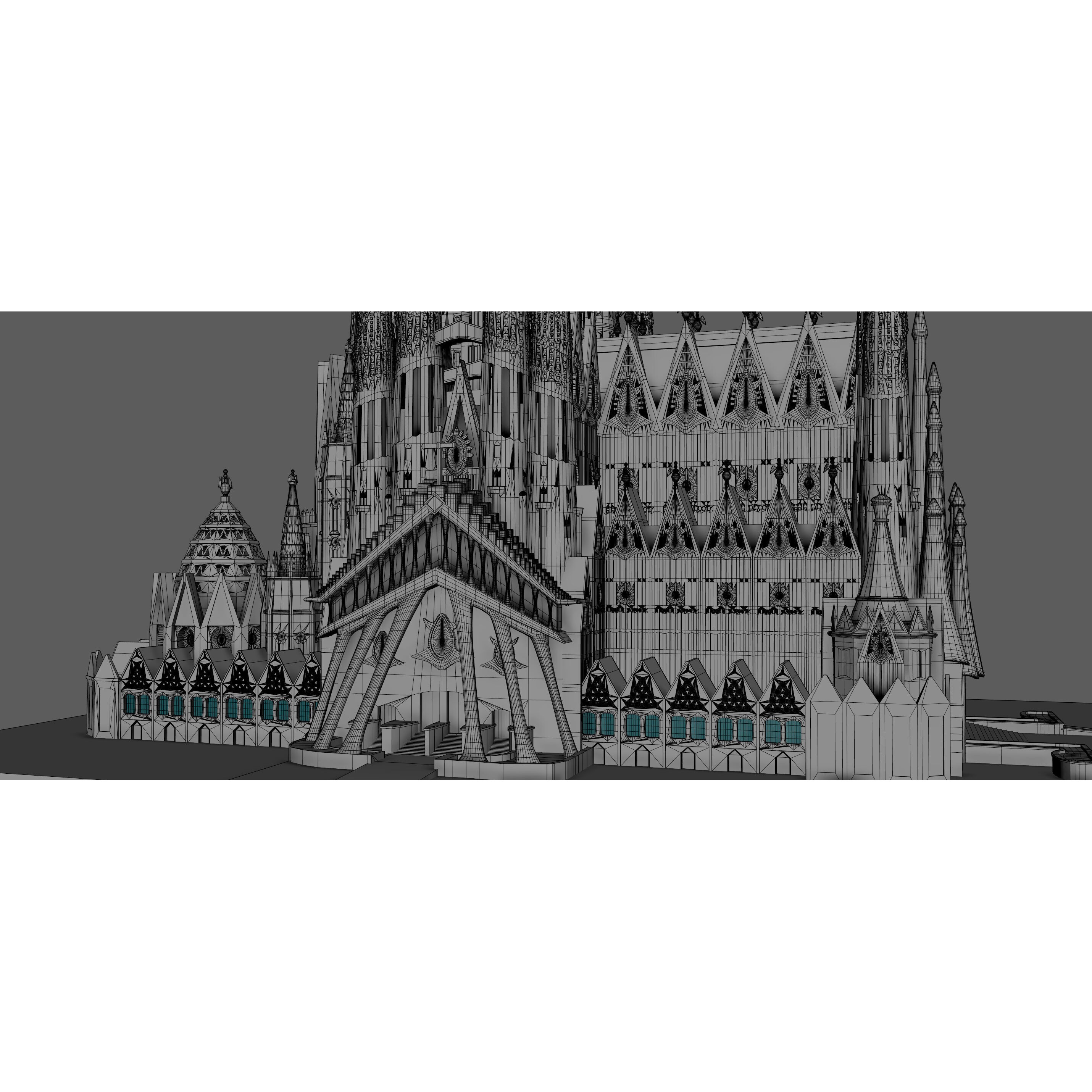 Sagrada Familia - Game-Ready 3D Model - View 17