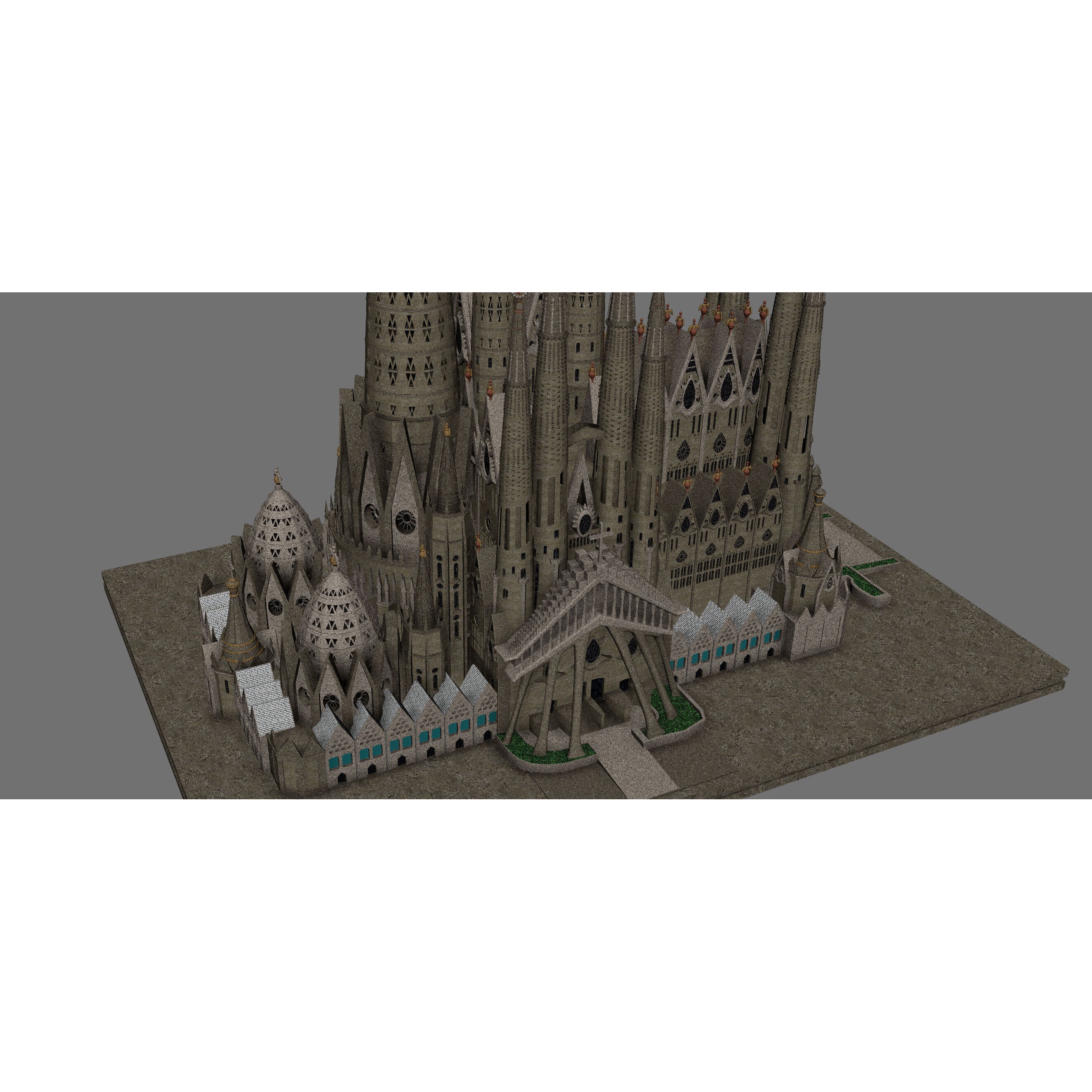 Sagrada Familia - Game-Ready 3D Model - View 18