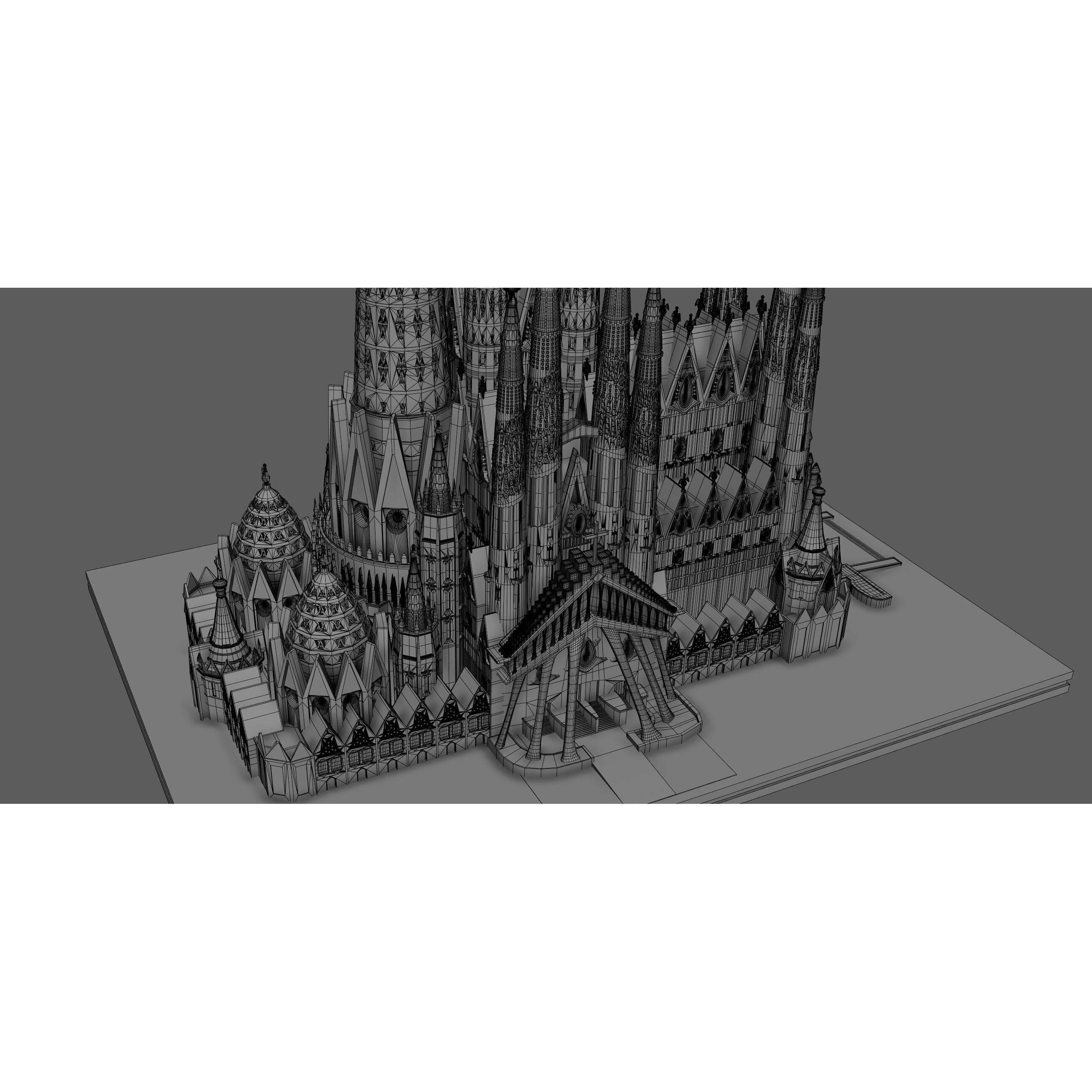 Sagrada Familia - Game-Ready 3D Model - View 19