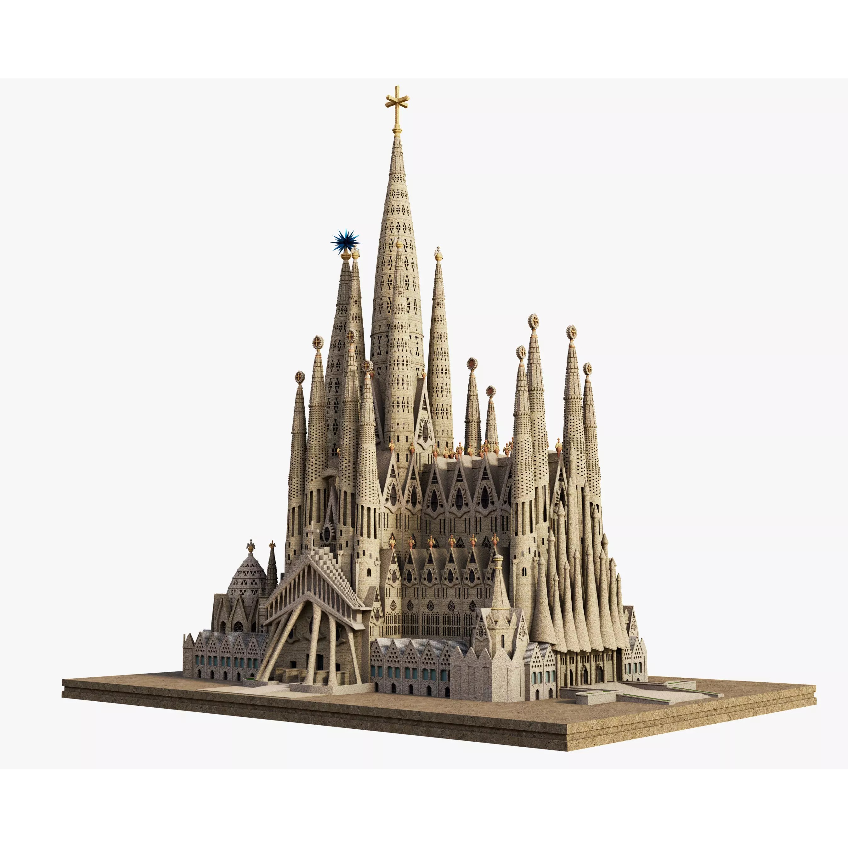 Sagrada Familia - Game-Ready 3D Model - View 2