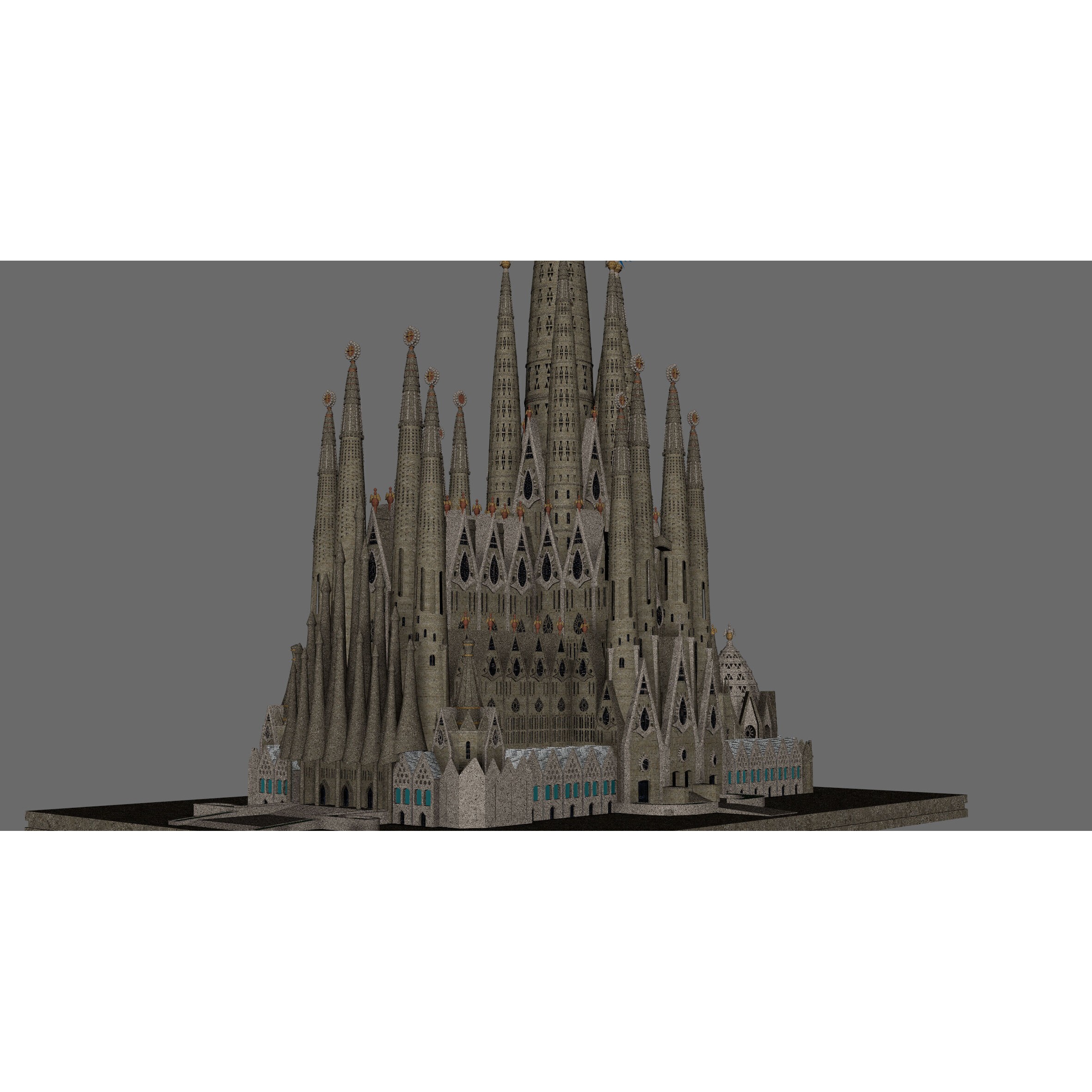 Sagrada Familia - Game-Ready 3D Model - View 21