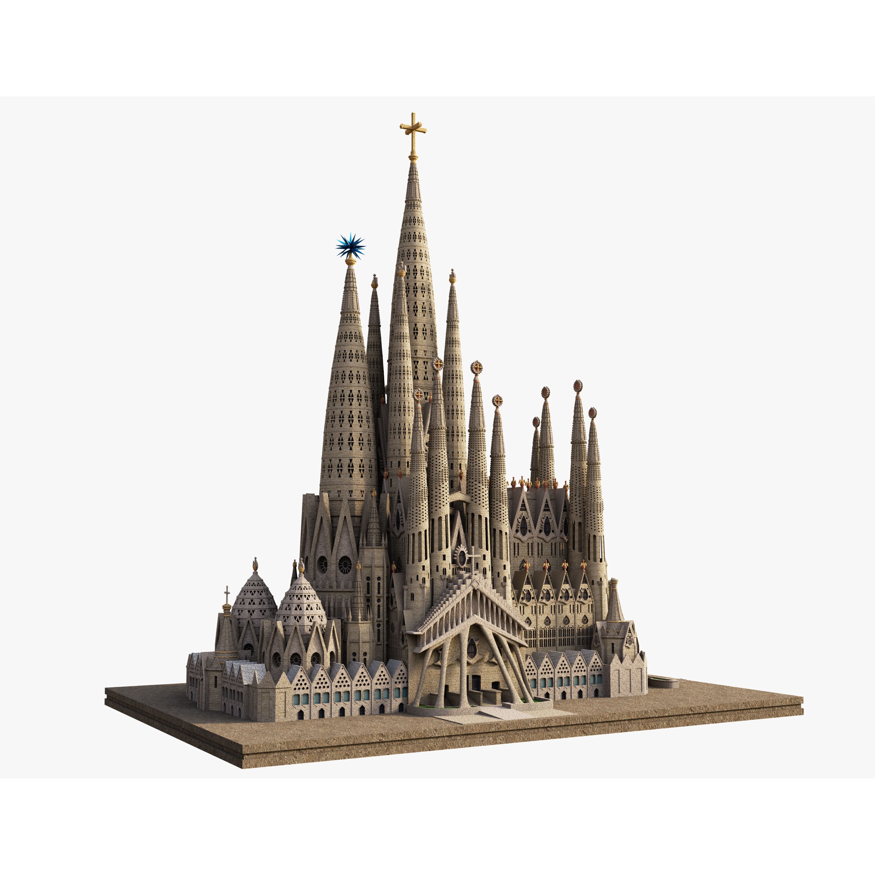 Sagrada Familia - Game-Ready 3D Model - View 4