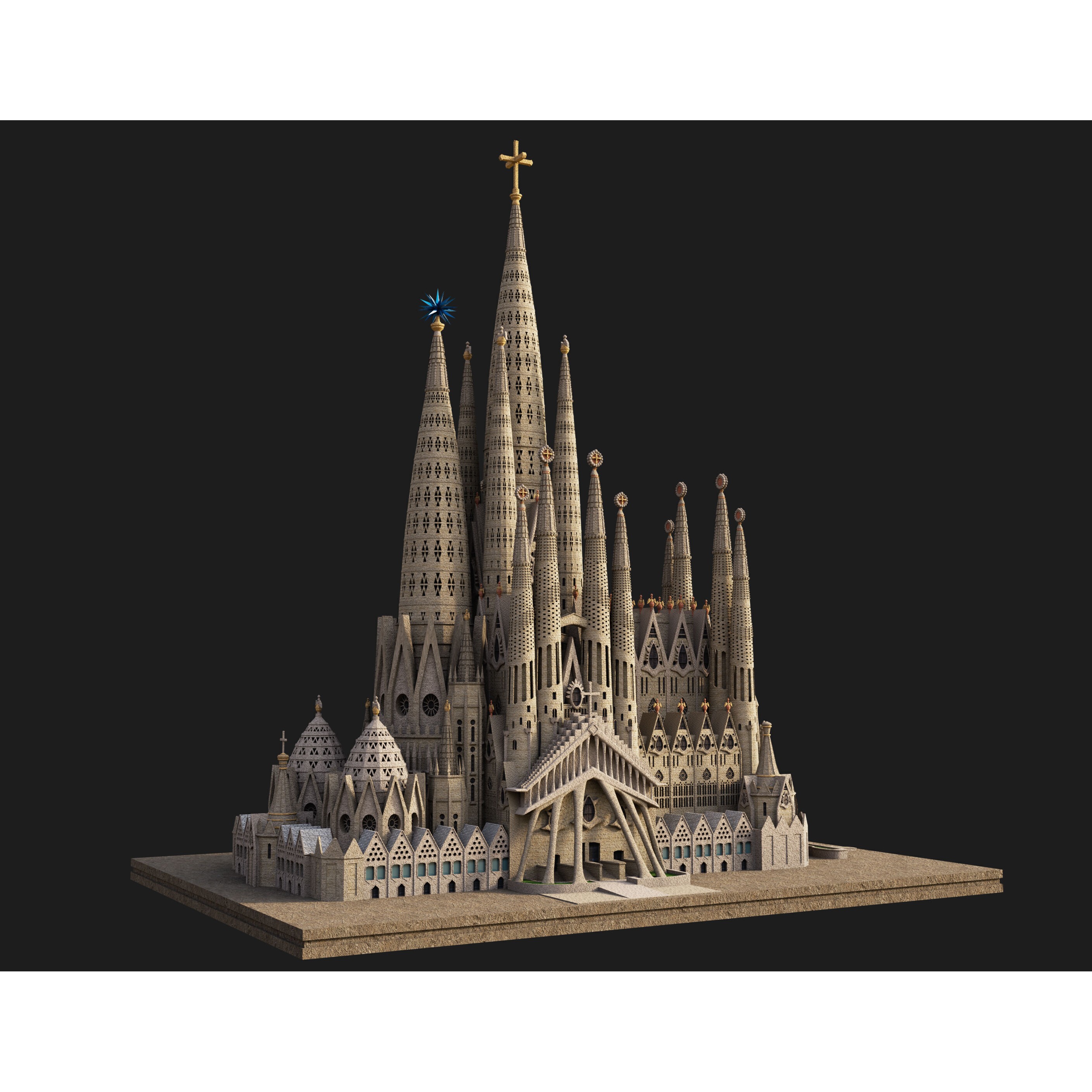 Sagrada Familia - Game-Ready 3D Model - View 5