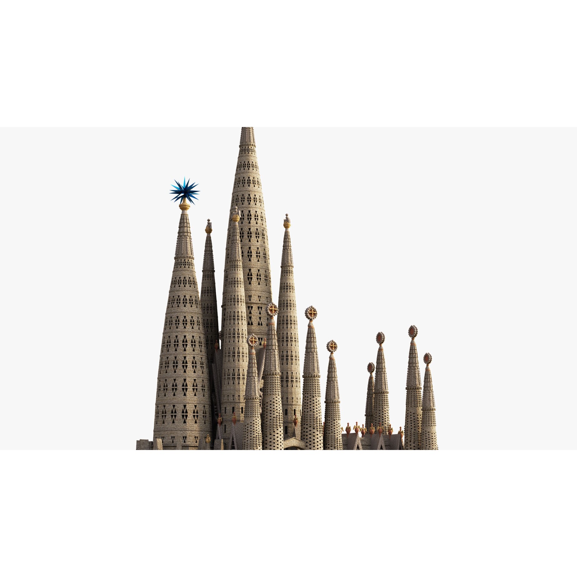 Sagrada Familia - Game-Ready 3D Model - View 6