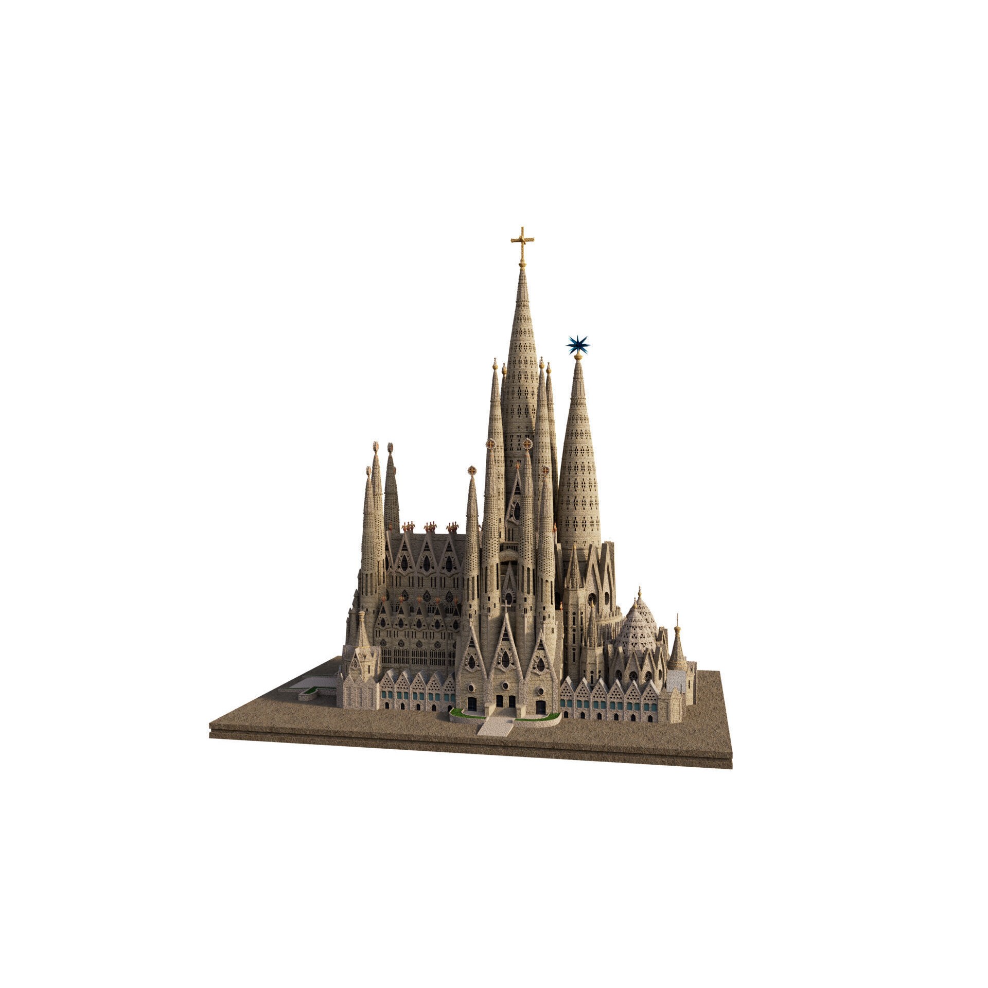 Sagrada Familia - Game-Ready 3D Model - View 8