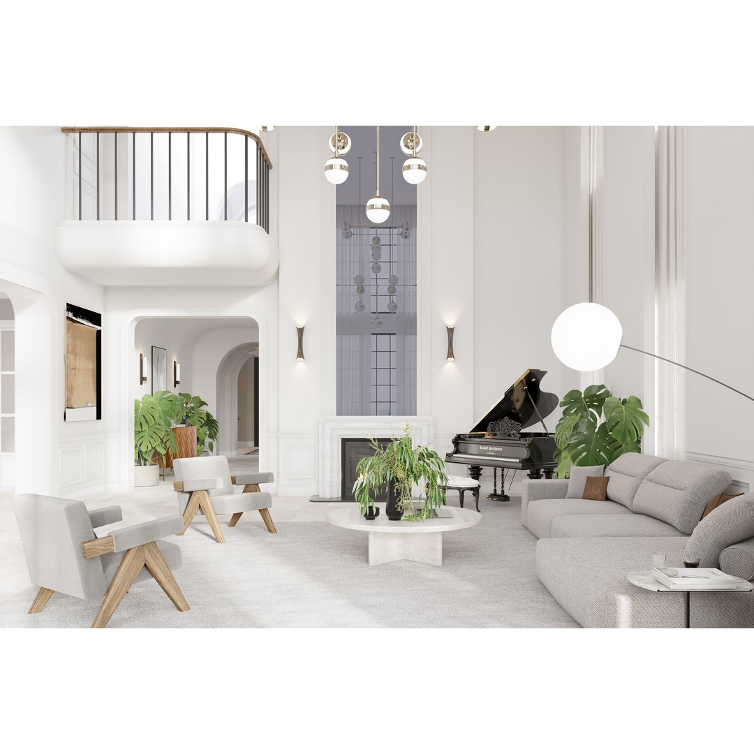 Modern Villa 3D Model – High-Quality Architectural Design, FBX, OBJ