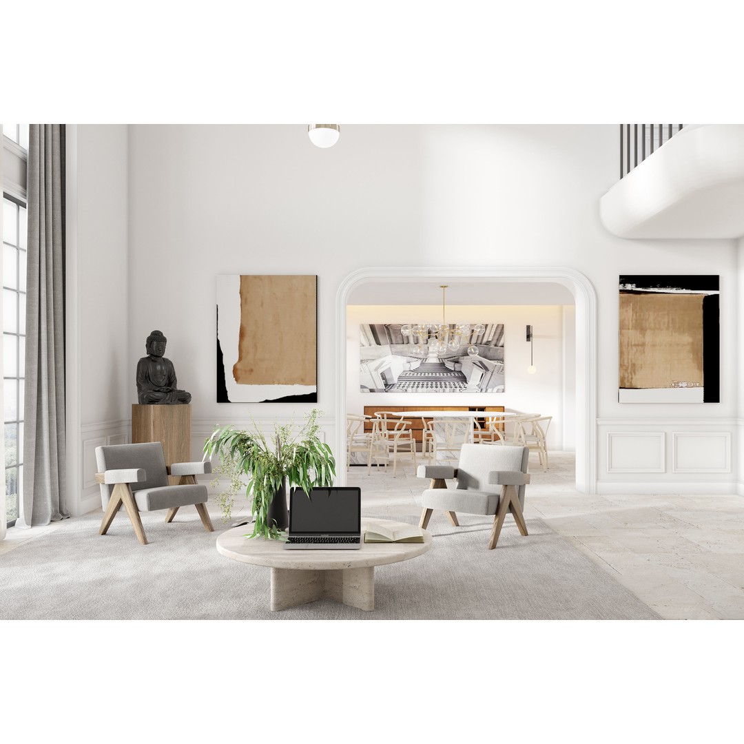 Modern Villa 3D Model – High-Quality Architectural Design, FBX, OBJ - View 10