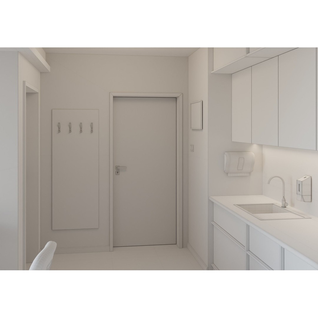 Medical Office 3D Model – PBR Interior Scene, Blender, FBX, OBJ