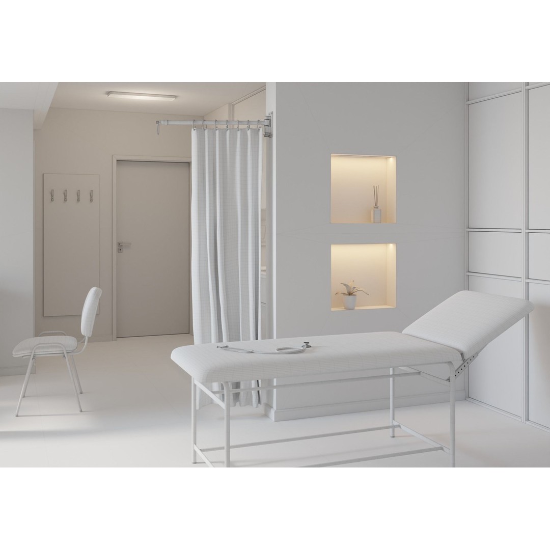 Medical Office 3D Model – PBR Interior Scene, Blender, FBX, OBJ - View 15