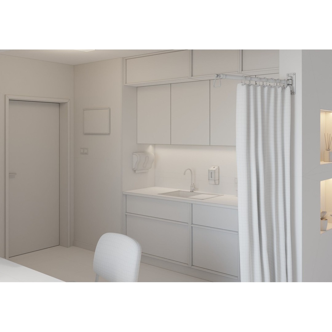 Medical Office 3D Model – PBR Interior Scene, Blender, FBX, OBJ - View 16
